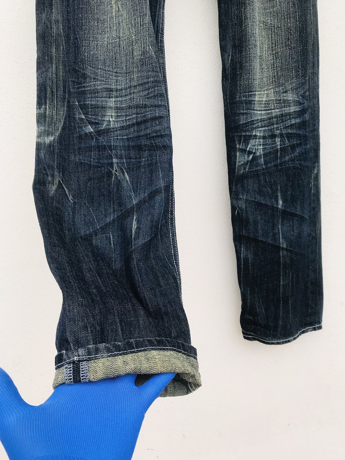 5351 POUR LES HOMMES × If Six Was Nine × Japanese Brand Origin Rivetted ball leather trim heringbone faded wash Size US 30 / EU 46 - 9 Thumbnail
