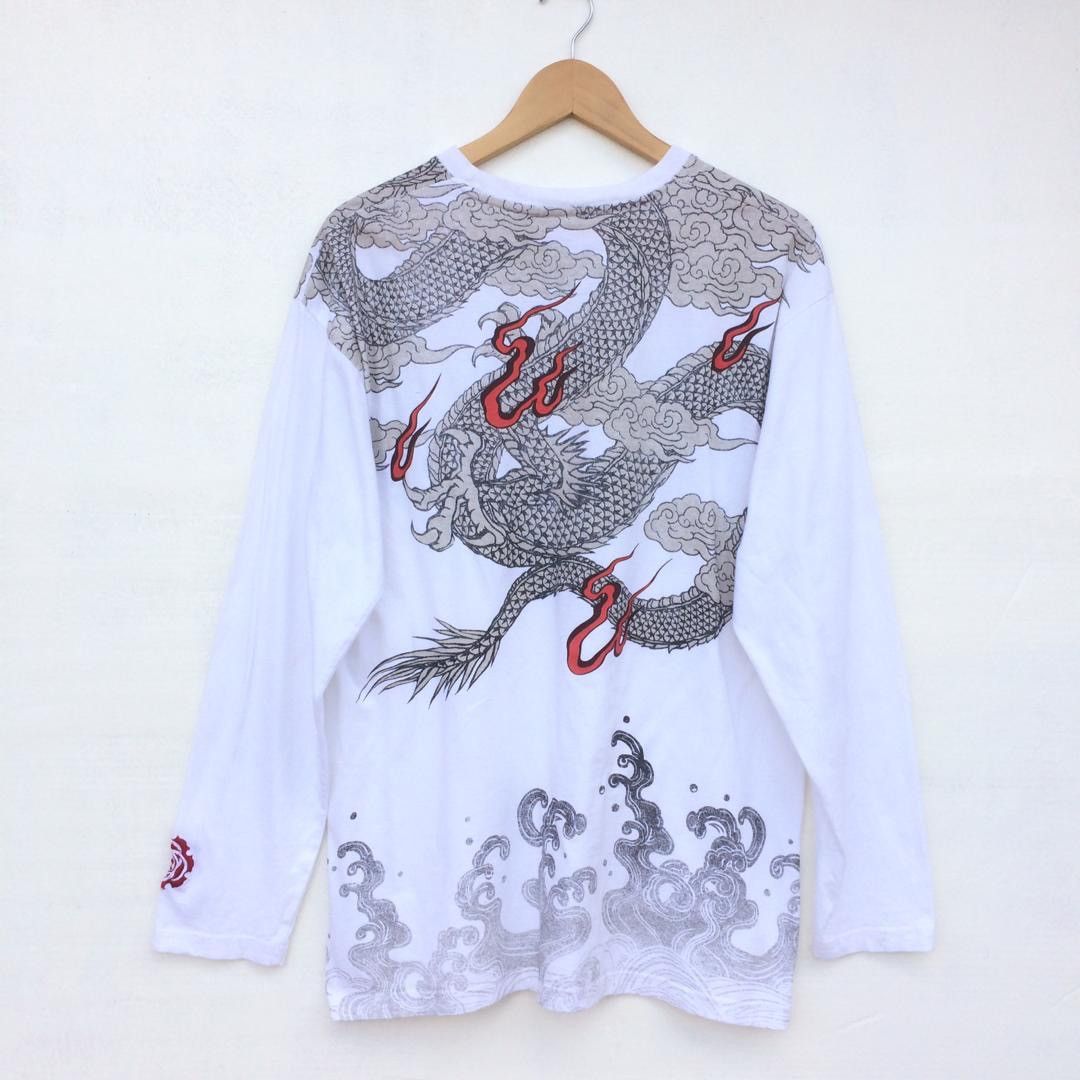 Japanese Brand Japanese dragon gengster motive sukajan tshirt Size US L / EU 52-54 / 3 - 1 Thumbnail