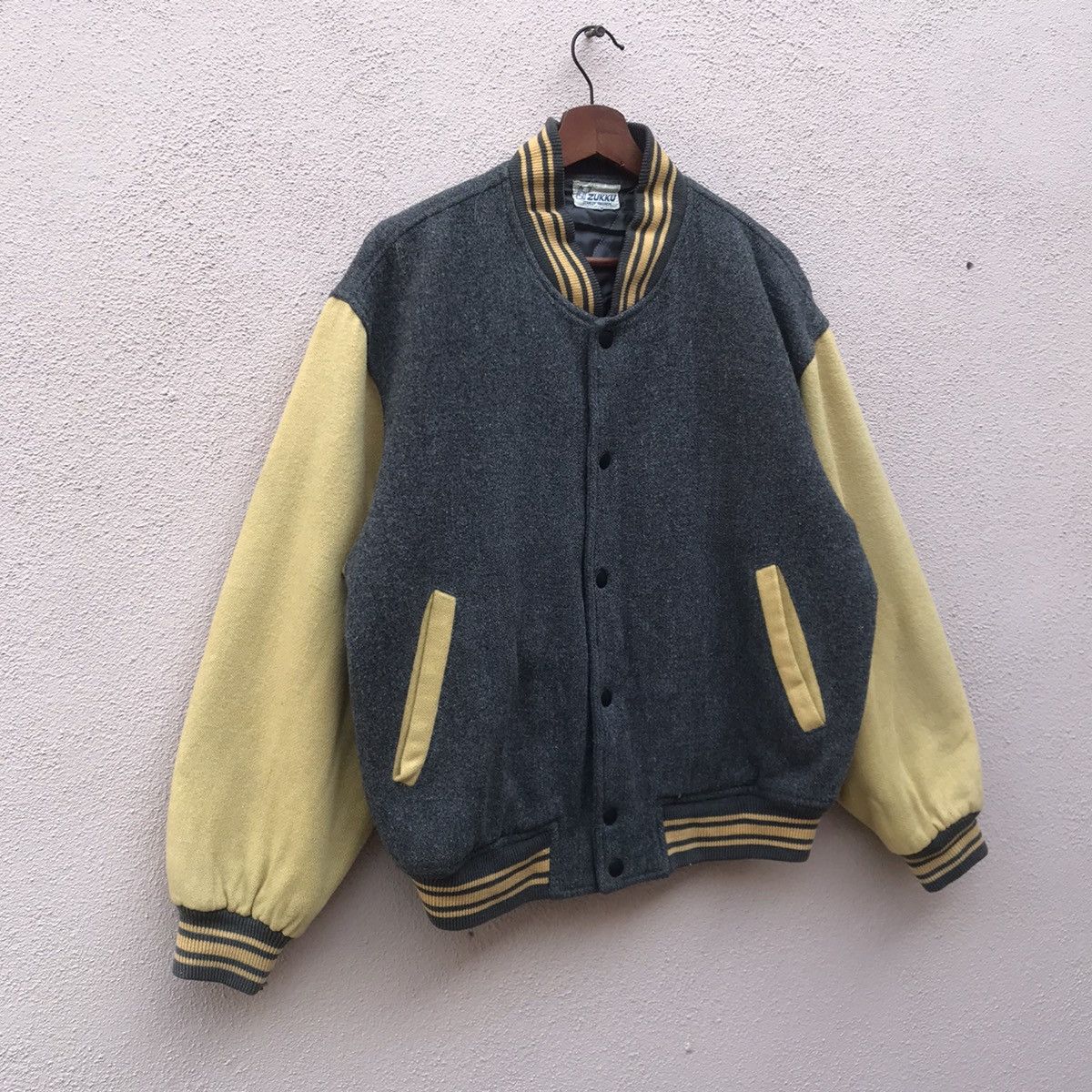 Japanese Brand × Vintage Vintage Japanese Brand LT Zukku Varsity plain wool michigan Size US L / EU 52-54 / 3 - 3 Thumbnail
