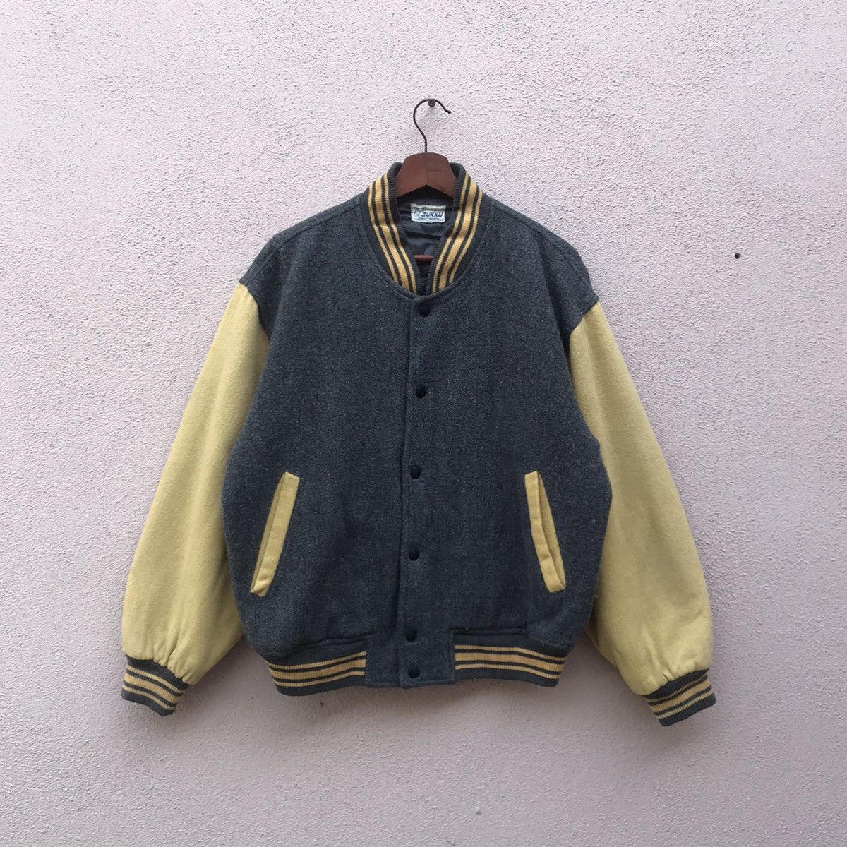 Japanese Brand × Vintage Vintage Japanese Brand LT Zukku Varsity plain wool michigan Size US L / EU 52-54 / 3 - 1 Thumbnail