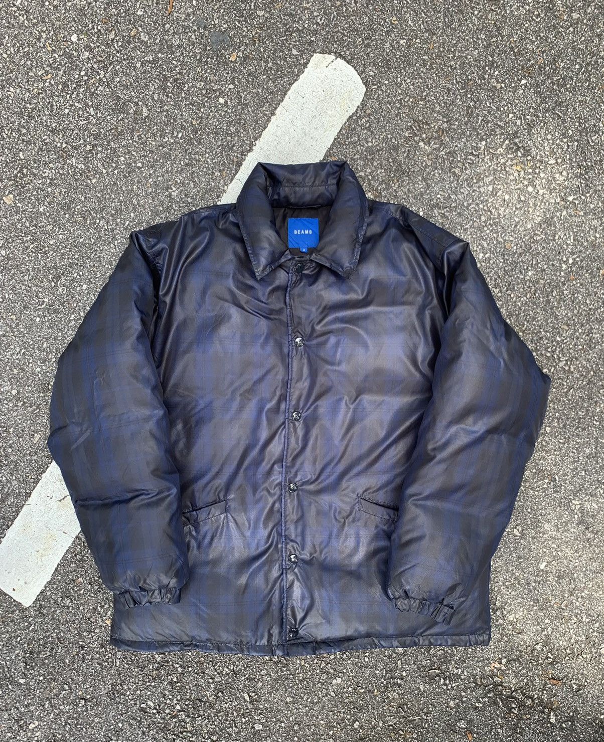 Beams Plus 👹BEAMS PLUS DOWN PUFFER BAGGY FLANNEL DESIGN JACKET Size US L / EU 52-54 / 3 - 2 Thumbnail