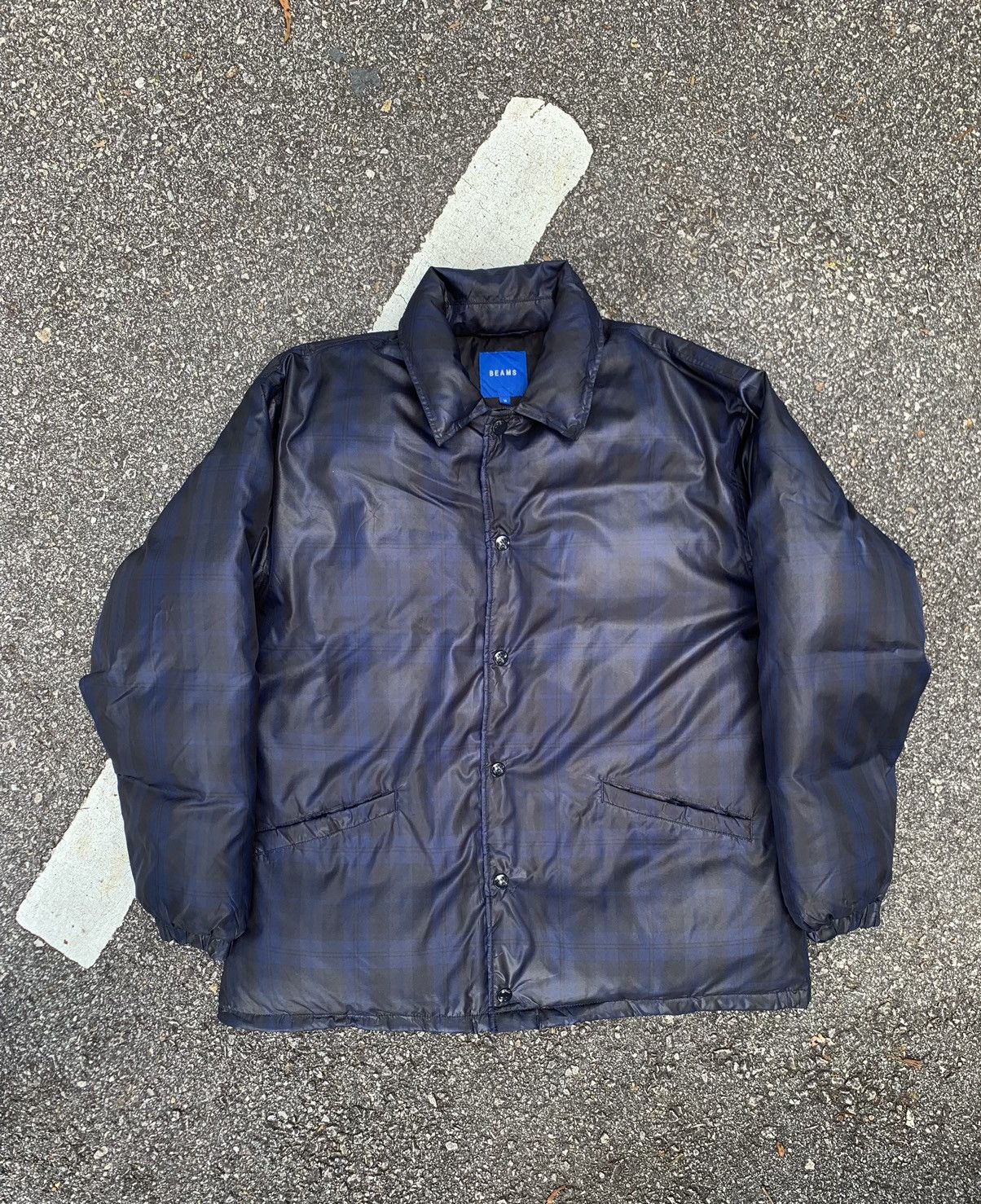 Beams Plus 👹BEAMS PLUS DOWN PUFFER BAGGY FLANNEL DESIGN JACKET Size US L / EU 52-54 / 3 - 11 Thumbnail