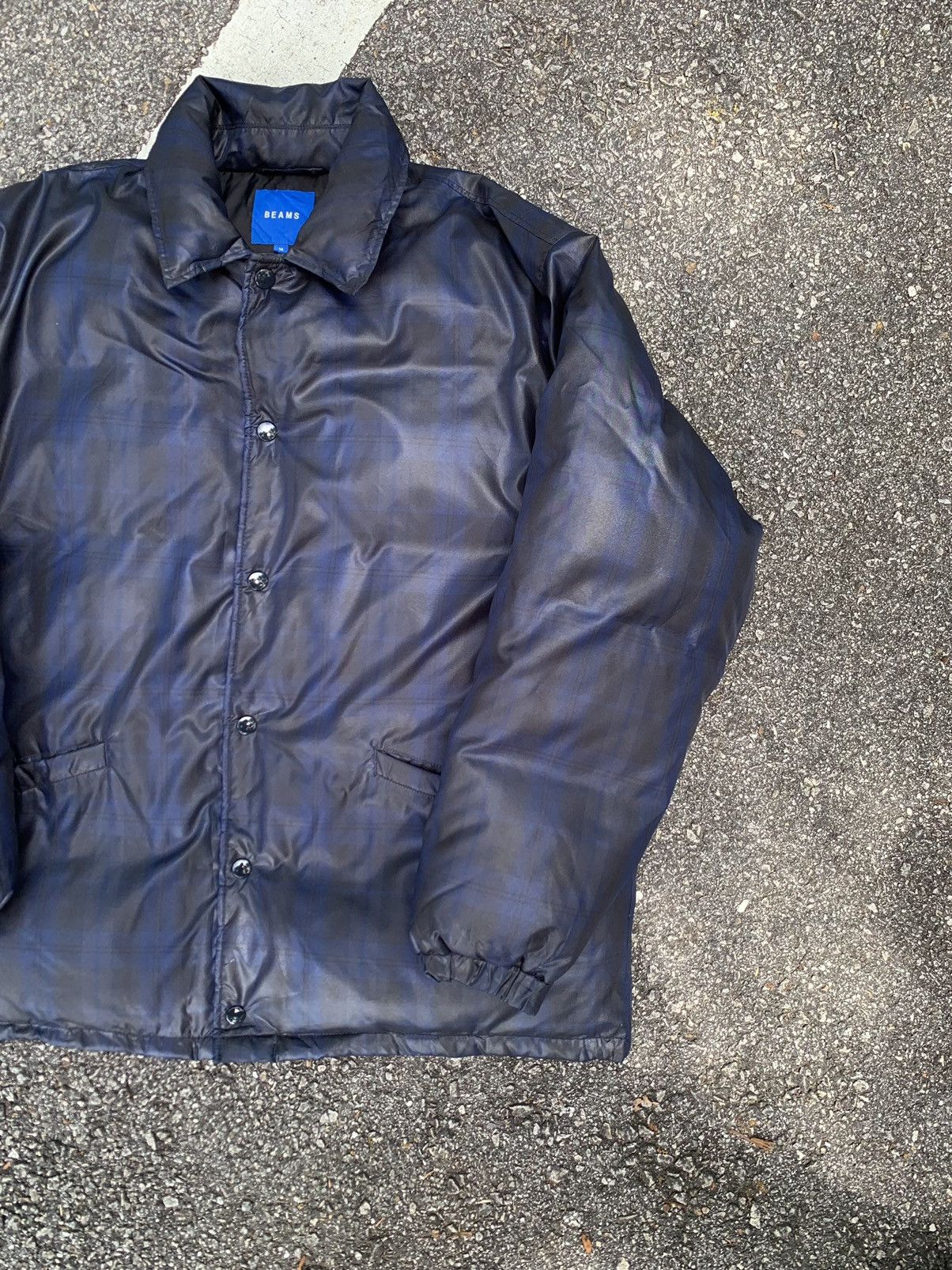 Beams Plus 👹BEAMS PLUS DOWN PUFFER BAGGY FLANNEL DESIGN JACKET Size US L / EU 52-54 / 3 - 4 Thumbnail