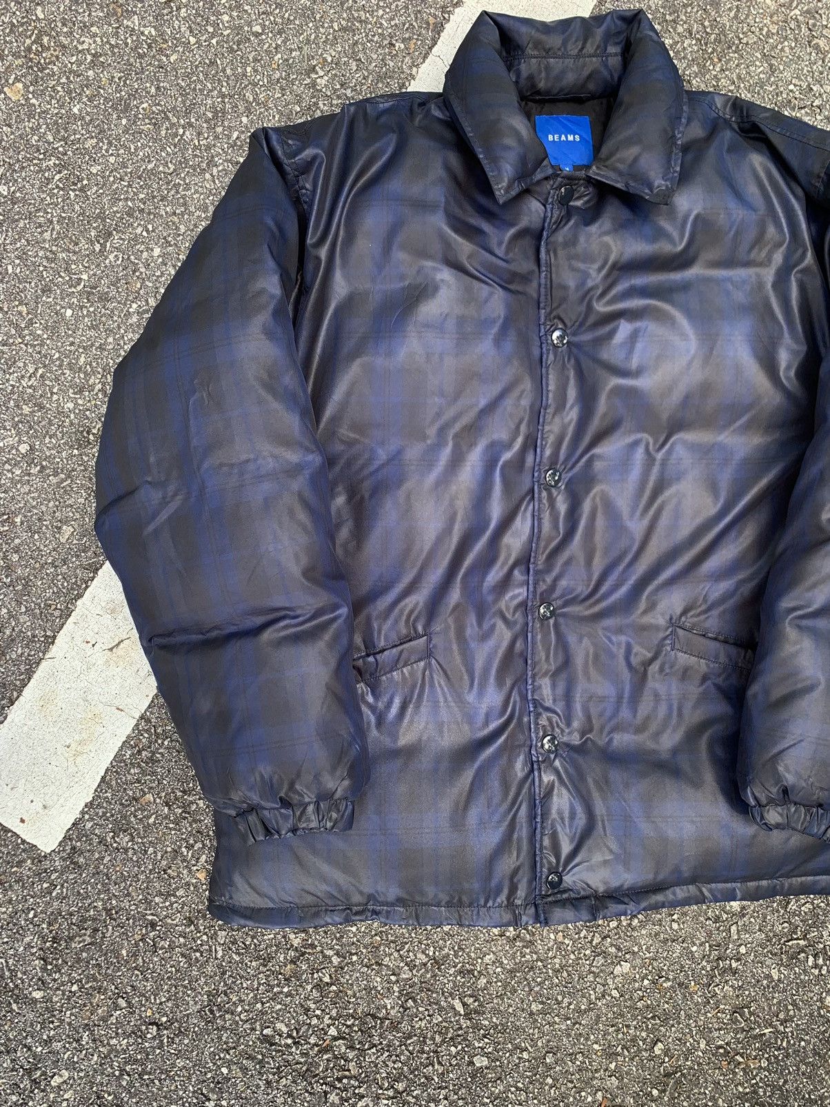 Beams Plus 👹BEAMS PLUS DOWN PUFFER BAGGY FLANNEL DESIGN JACKET Size US L / EU 52-54 / 3 - 5 Thumbnail