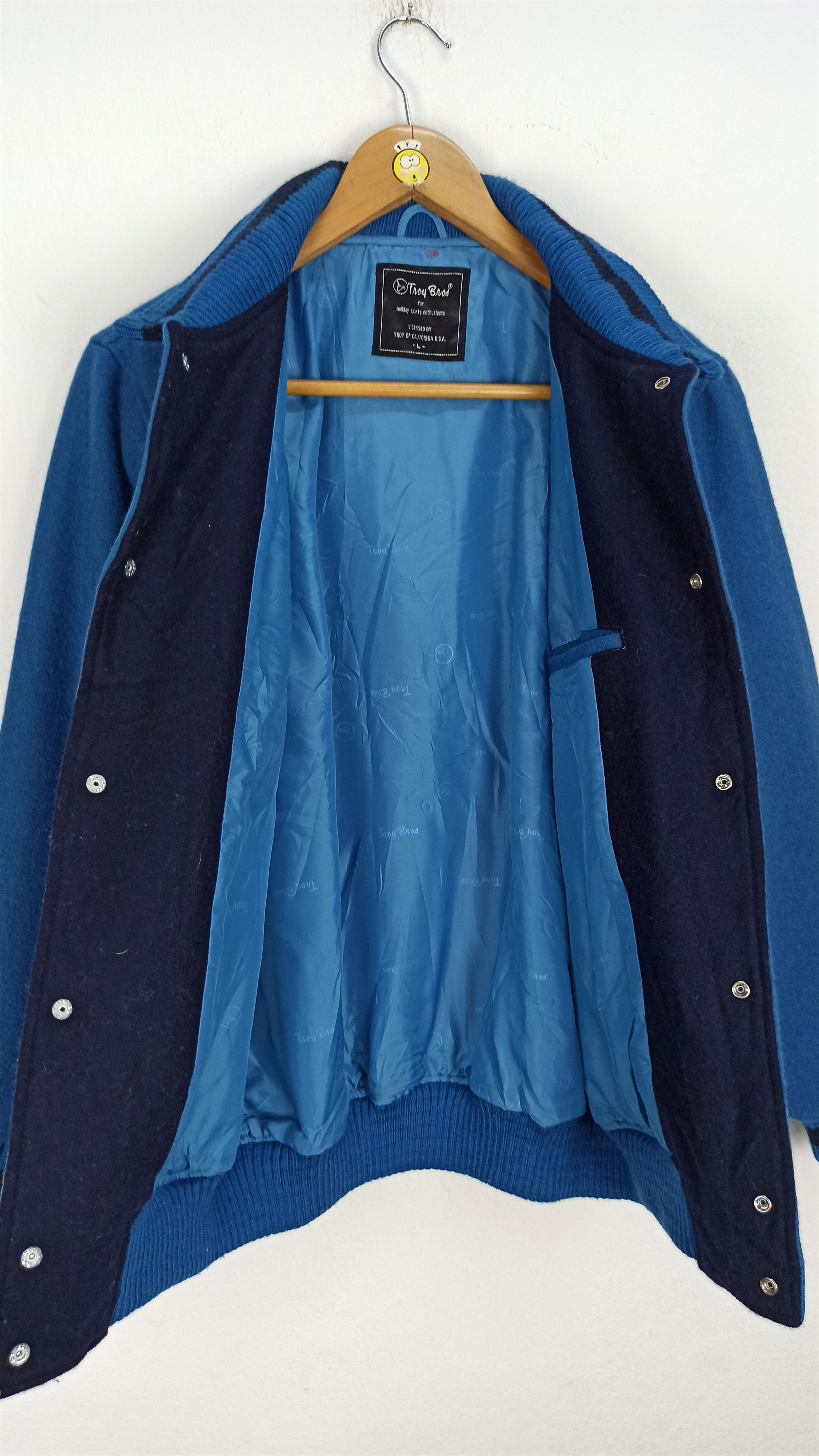 Japanese Brand 🔥Vintage🔥 Troy Bros Ourland California Wool Varsity Jacket Size US L / EU 52-54 / 3 - 6 Thumbnail