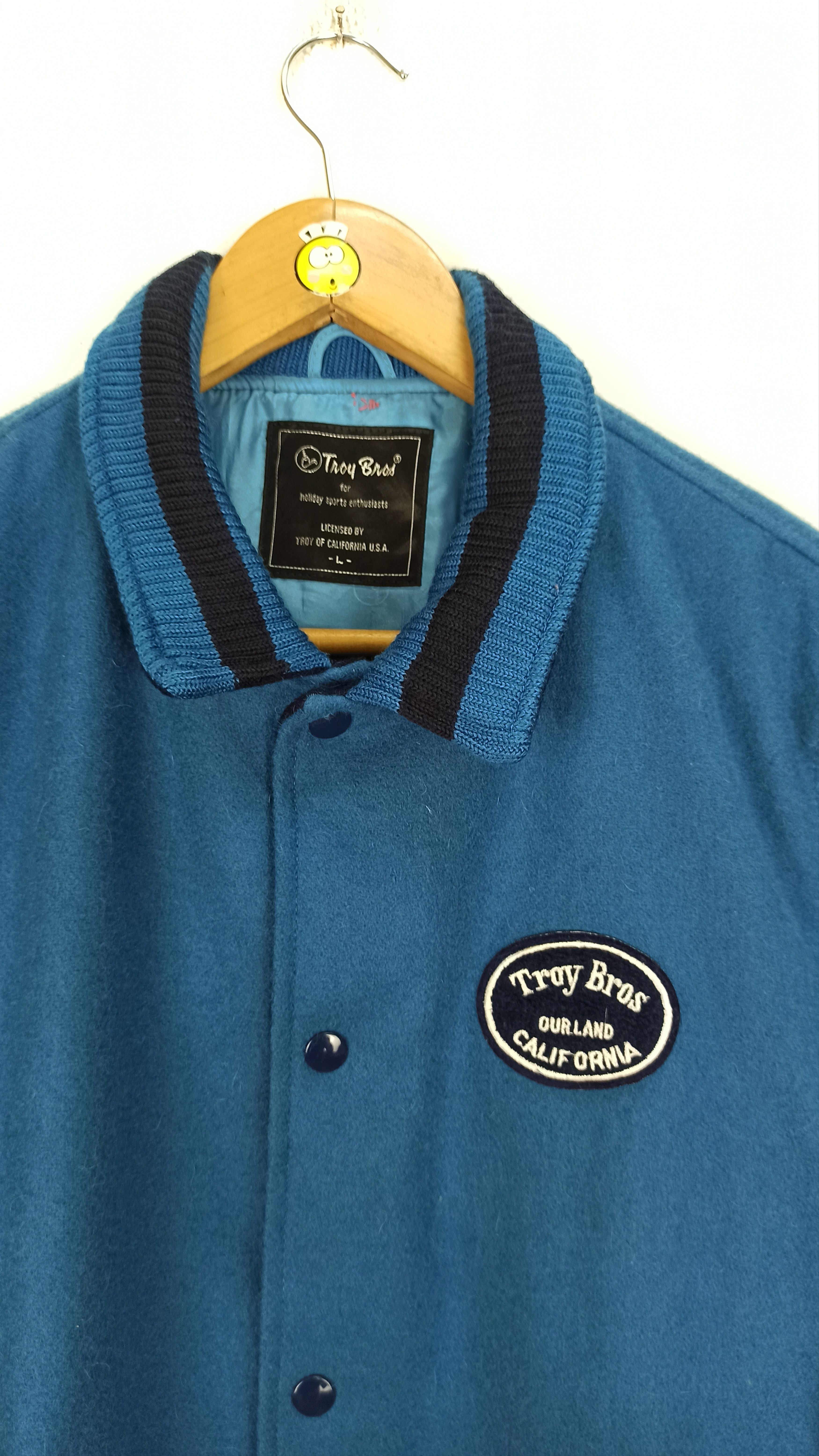 Japanese Brand 🔥Vintage🔥 Troy Bros Ourland California Wool Varsity Jacket Size US L / EU 52-54 / 3 - 2 Thumbnail