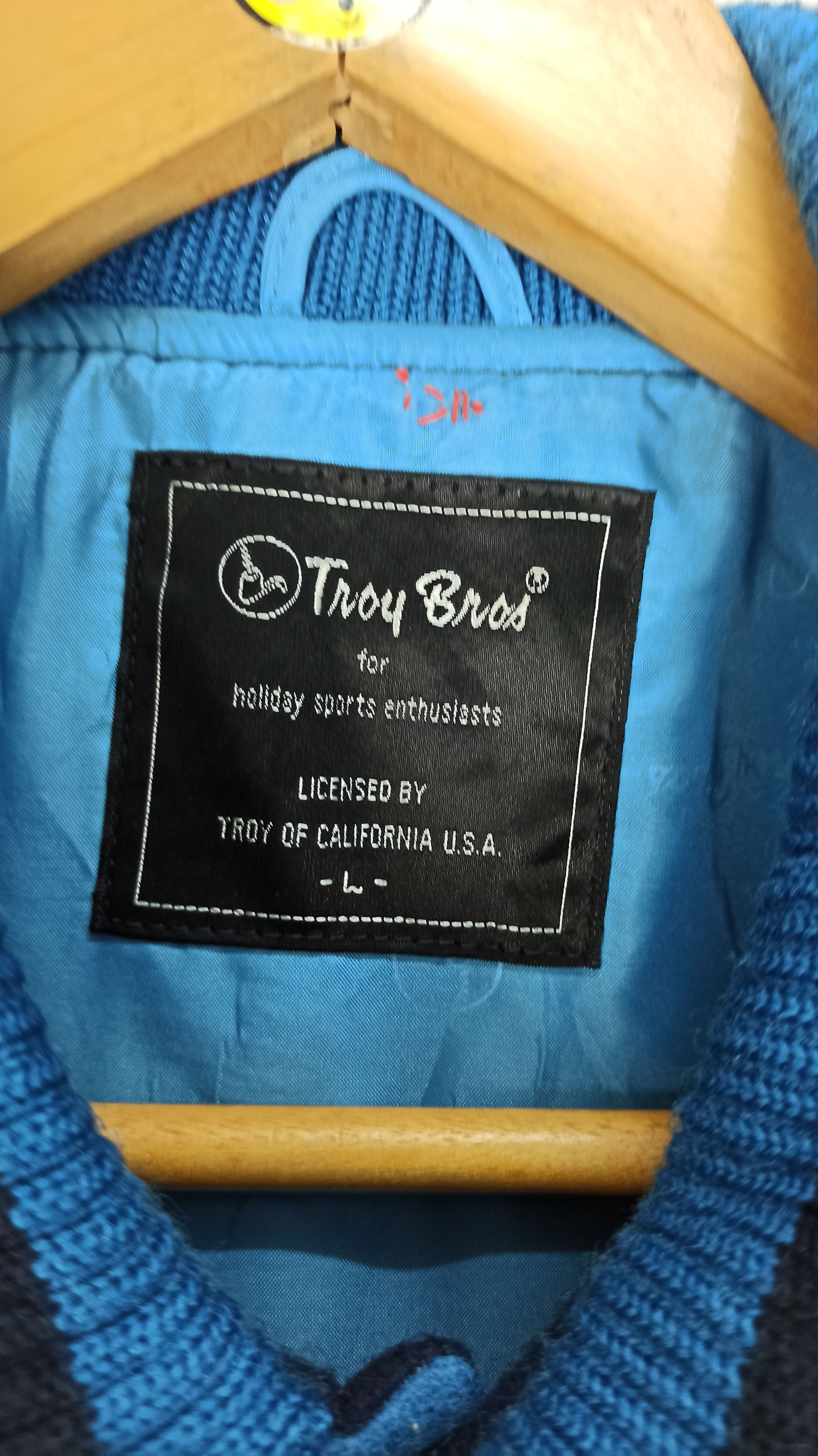 Japanese Brand 🔥Vintage🔥 Troy Bros Ourland California Wool Varsity Jacket Size US L / EU 52-54 / 3 - 7 Thumbnail