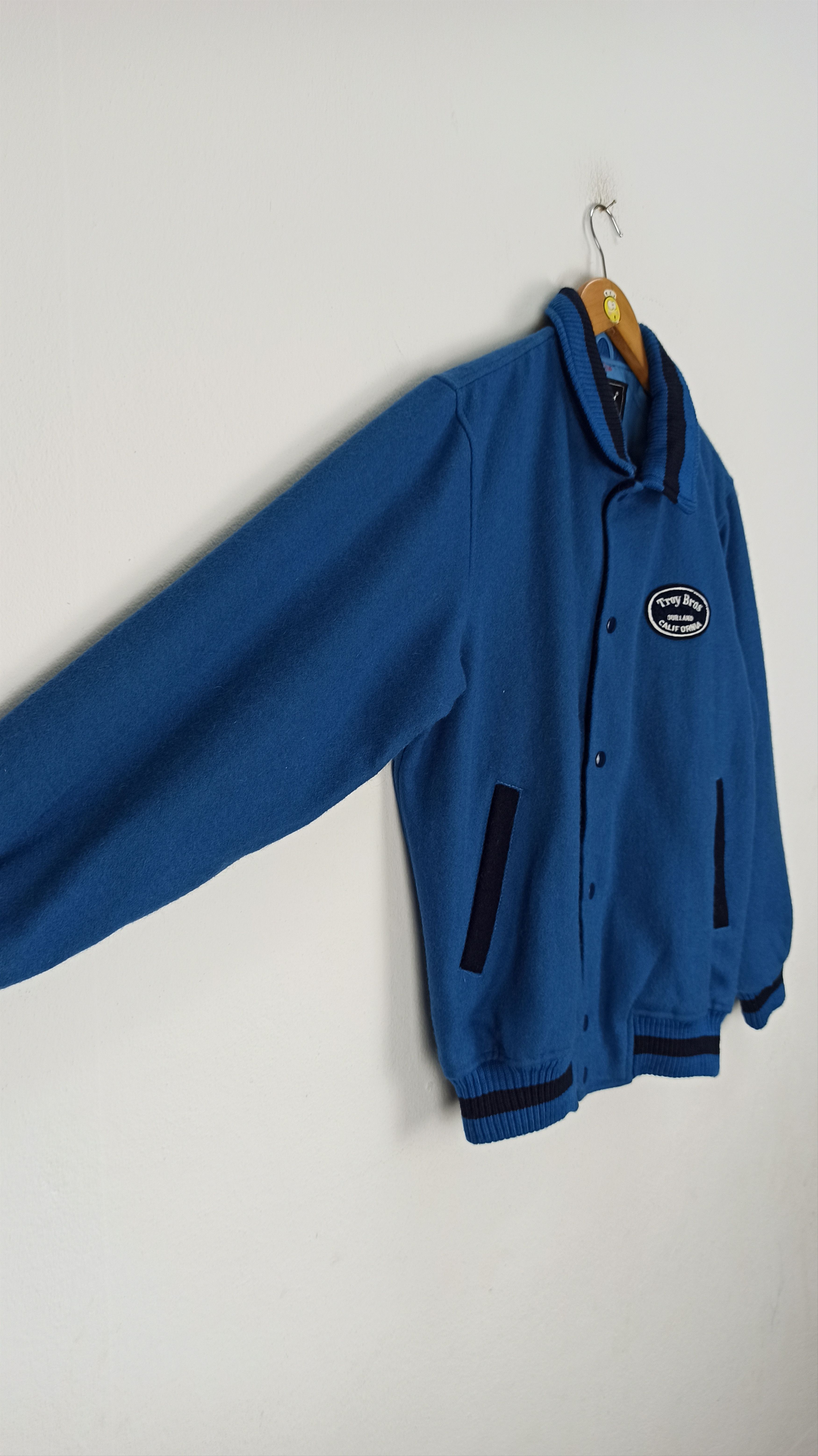 Japanese Brand 🔥Vintage🔥 Troy Bros Ourland California Wool Varsity Jacket Size US L / EU 52-54 / 3 - 3 Thumbnail