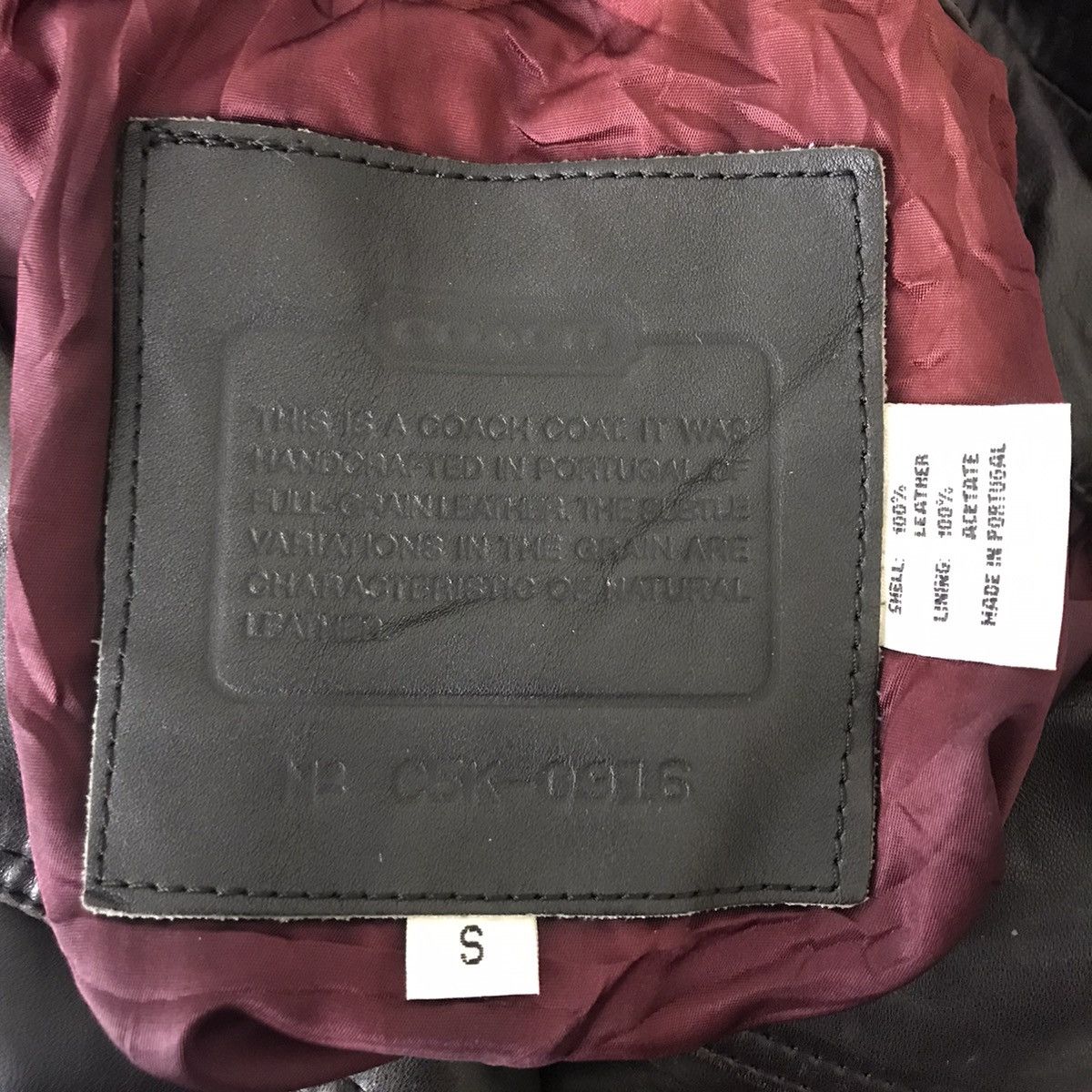 Coach Vtg 90s COACH C5K-0916 Portugal Leather Coat Parka Jacket Size US S / EU 44-46 / 1 - 5 Thumbnail