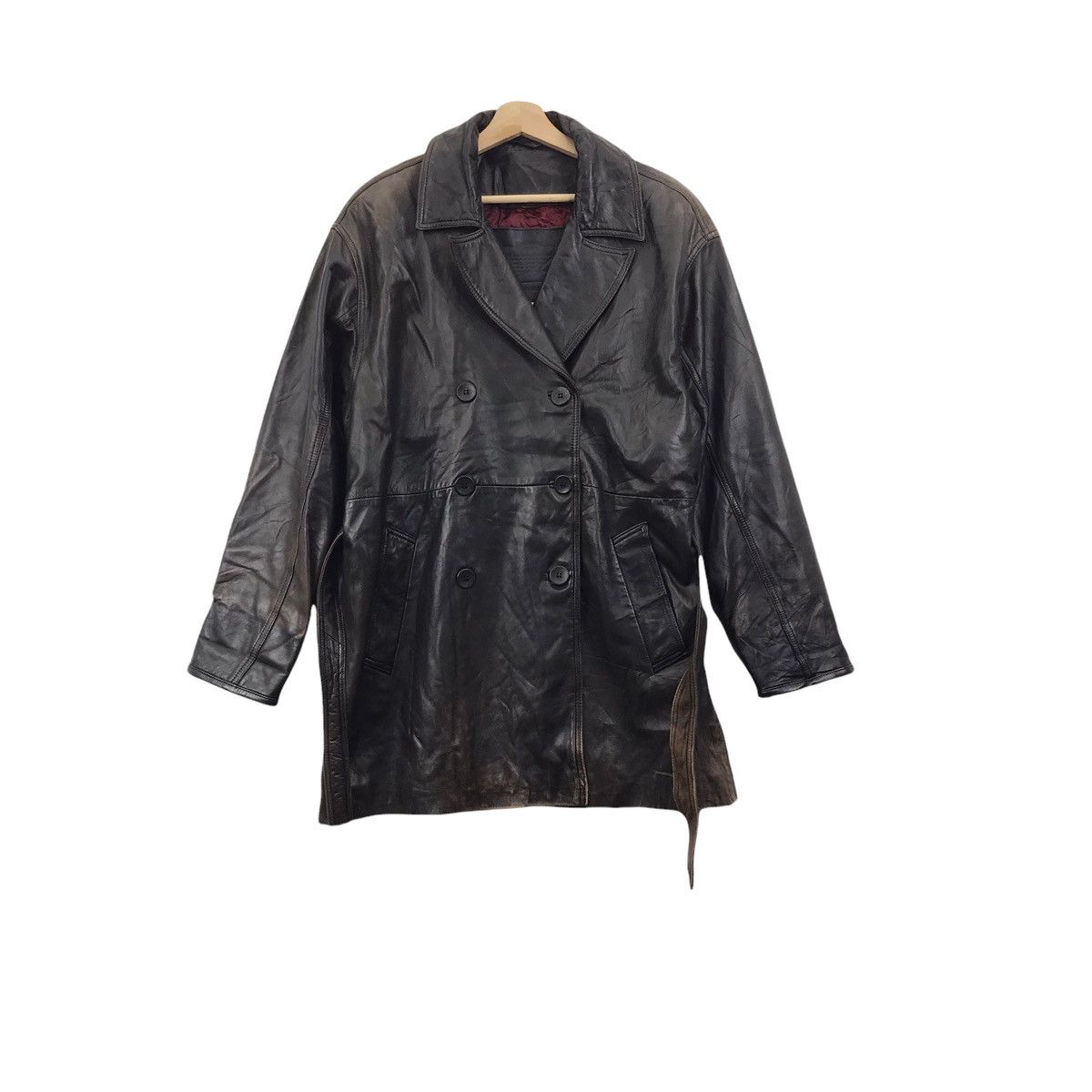 Coach Vtg 90s COACH C5K-0916 Portugal Leather Coat Parka Jacket Size US S / EU 44-46 / 1 - 1 Thumbnail