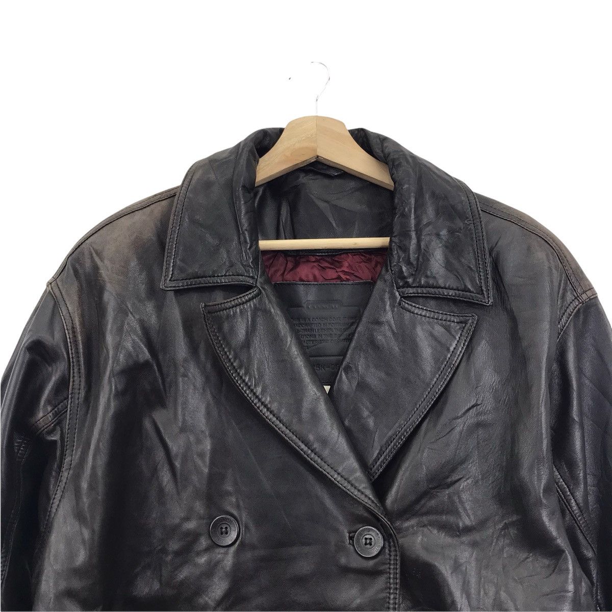 Coach Vtg 90s COACH C5K-0916 Portugal Leather Coat Parka Jacket Size US S / EU 44-46 / 1 - 2 Thumbnail