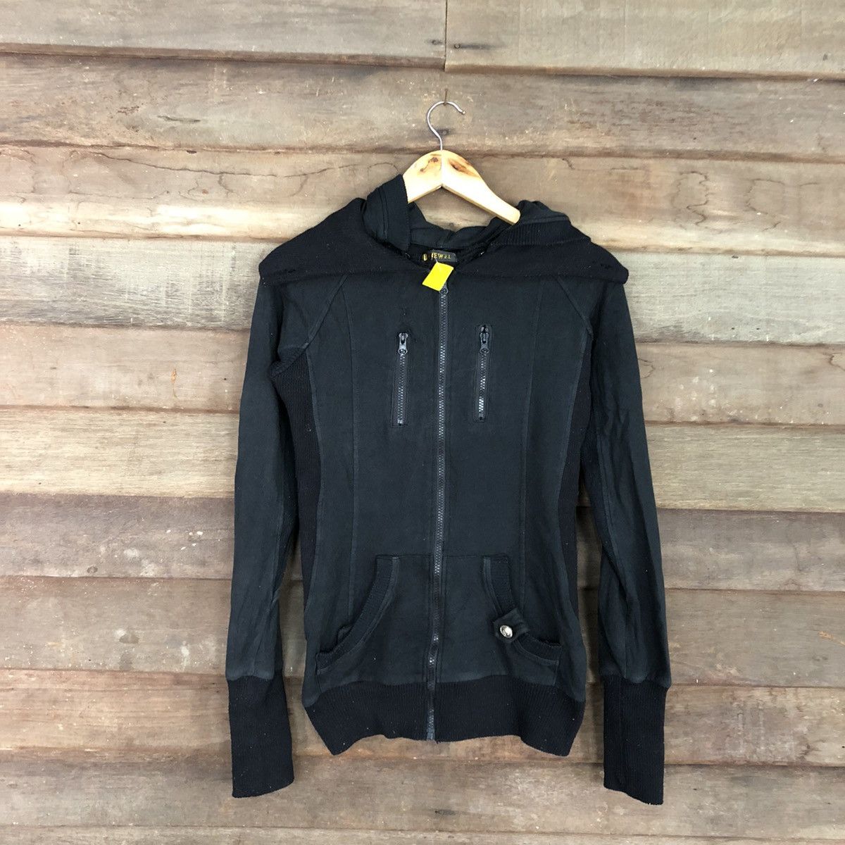 Japanese Brand D-Jewel Black punk streetwear hoodie Sweater #3272 Size M / US 6-8 / IT 42-44 - 3 Thumbnail