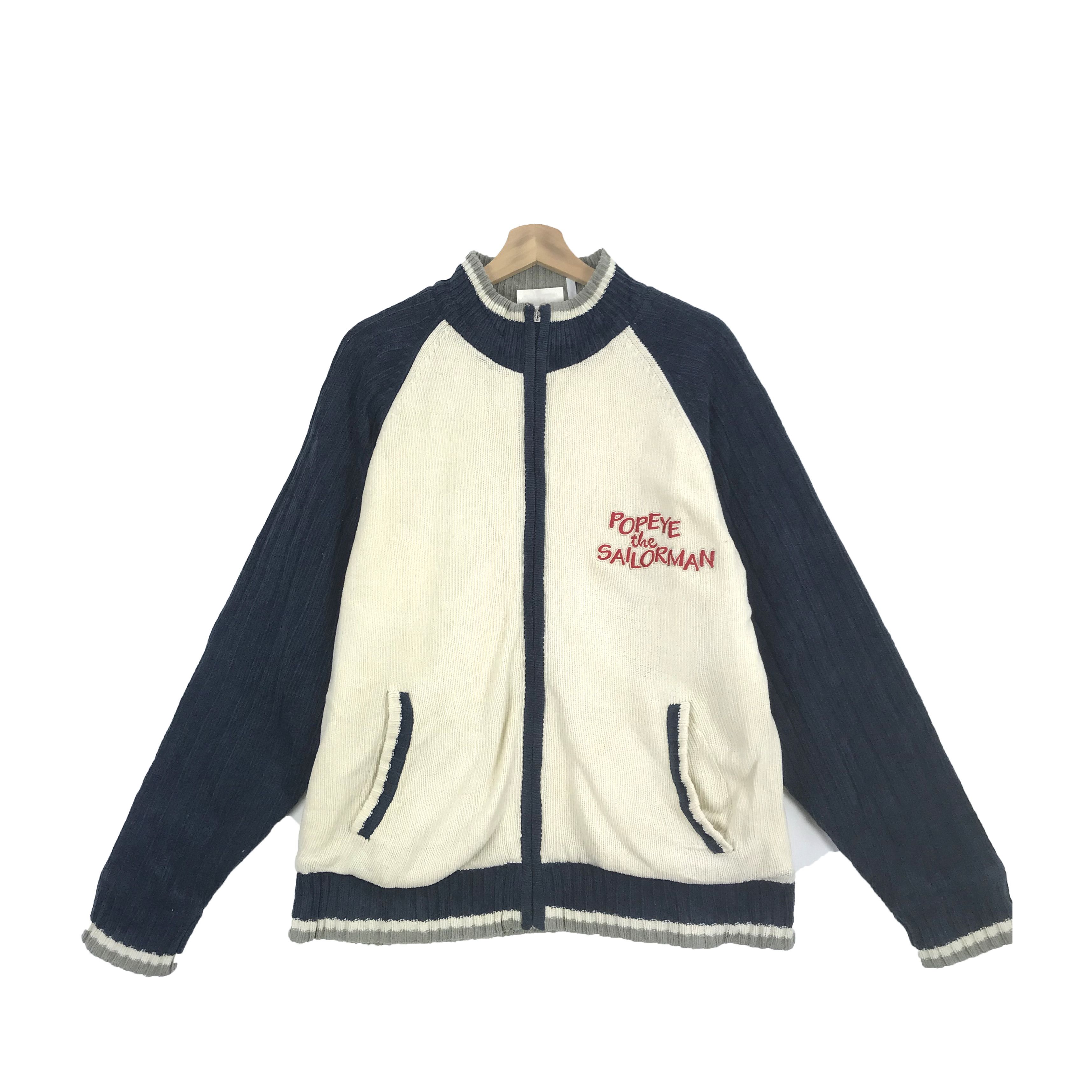 Cartoon Network × Japanese Brand × Vintage Vintage Popaye Varsity Sweater Cartoon Anime Sweatshirt Size US M / EU 48-50 / 2 - 1 Thumbnail