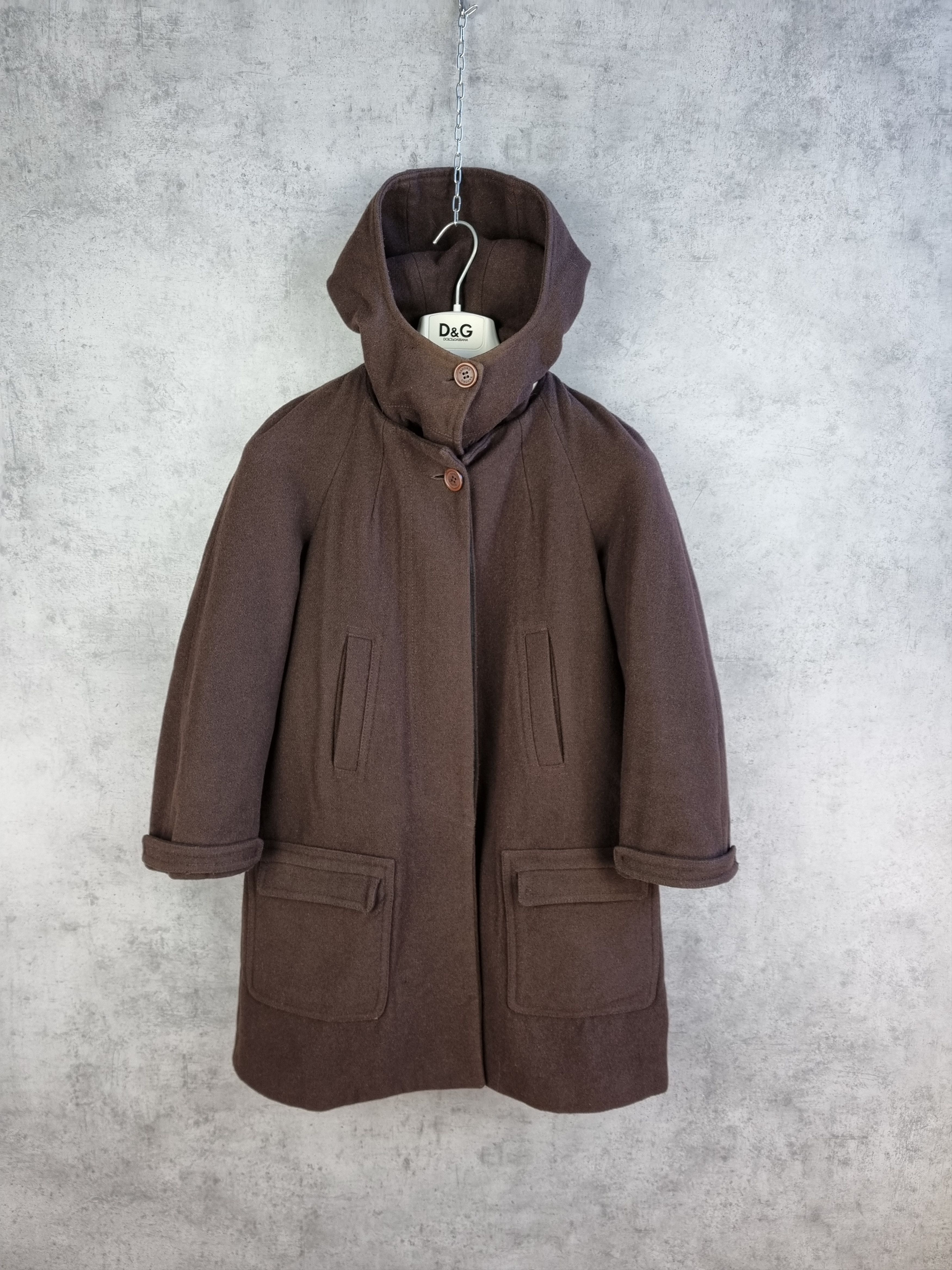 Sandro 90s Rare SANDRO Paris Wool Hooded Coat Size XS / US 0-2 / IT 36-38 - 2 Thumbnail