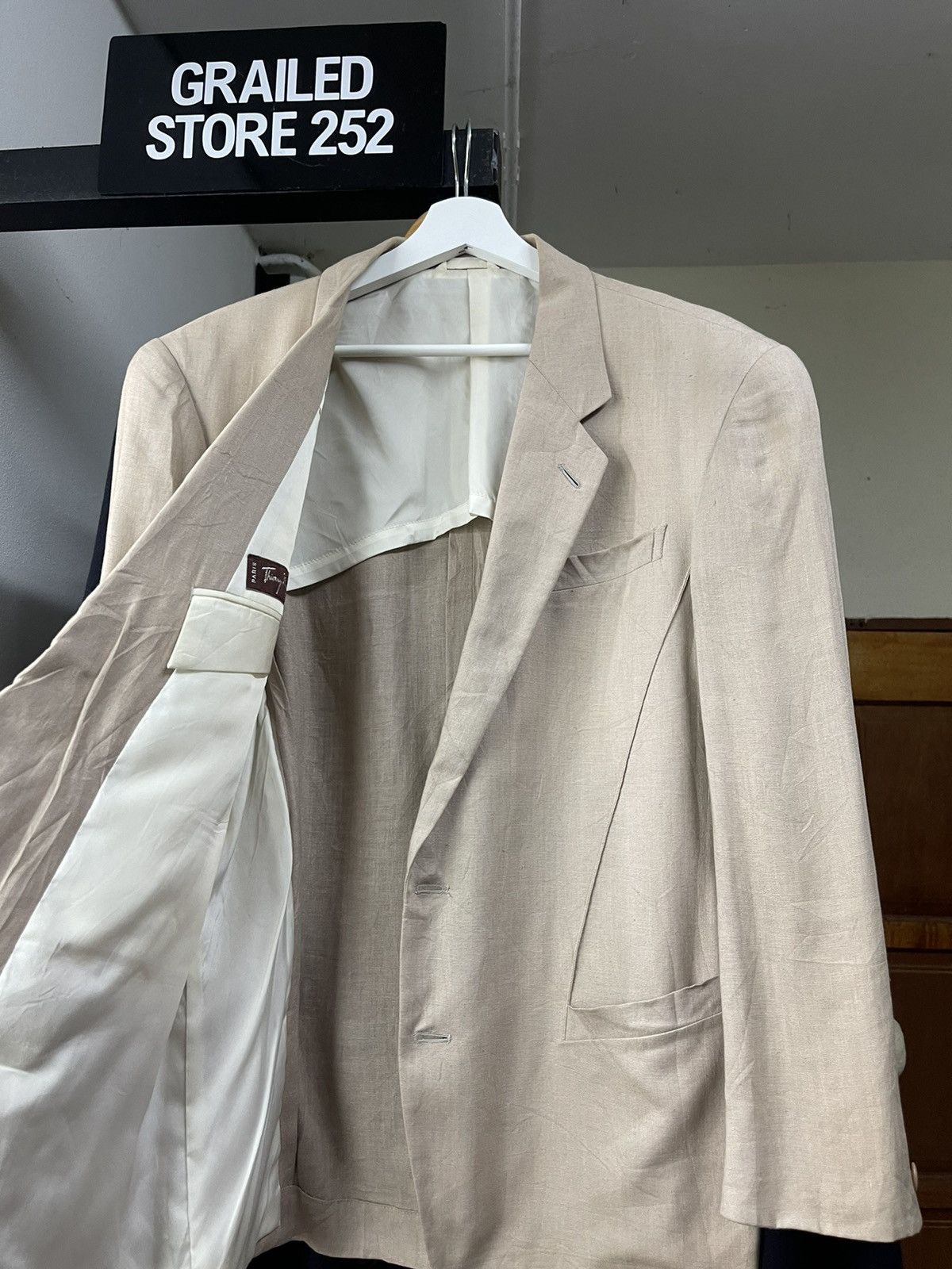 Mugler Vintage 80s Thierry Mugler Beige Pattern Coat Size US L / EU 52-54 / 3 - 6 Thumbnail