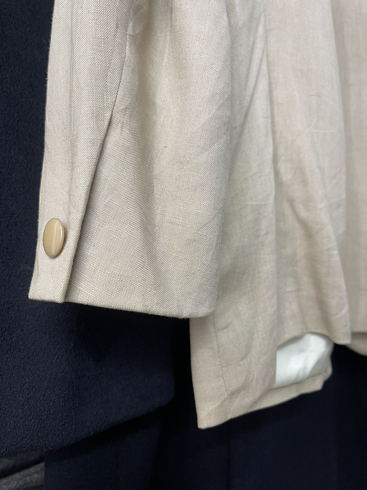 Mugler Vintage 80s Thierry Mugler Beige Pattern Coat Size US L / EU 52-54 / 3 - 8 Thumbnail
