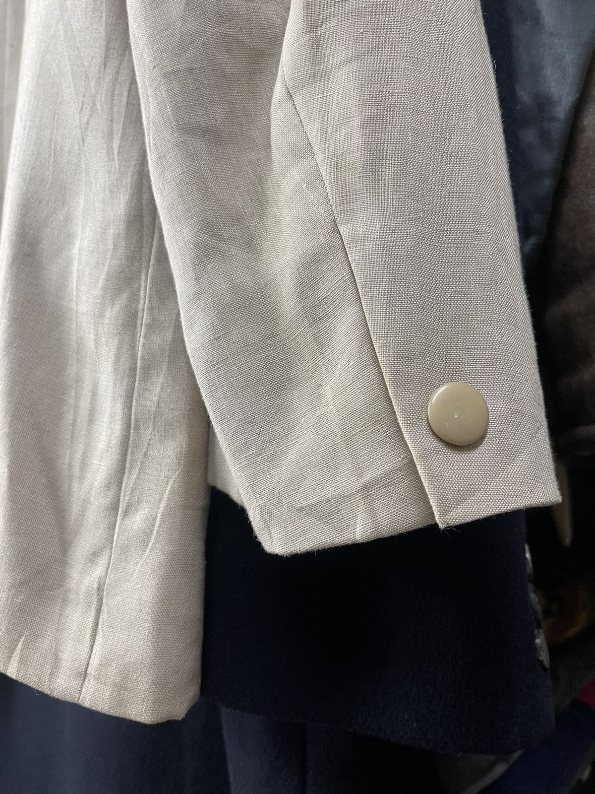 Mugler Vintage 80s Thierry Mugler Beige Pattern Coat Size US L / EU 52-54 / 3 - 9 Thumbnail