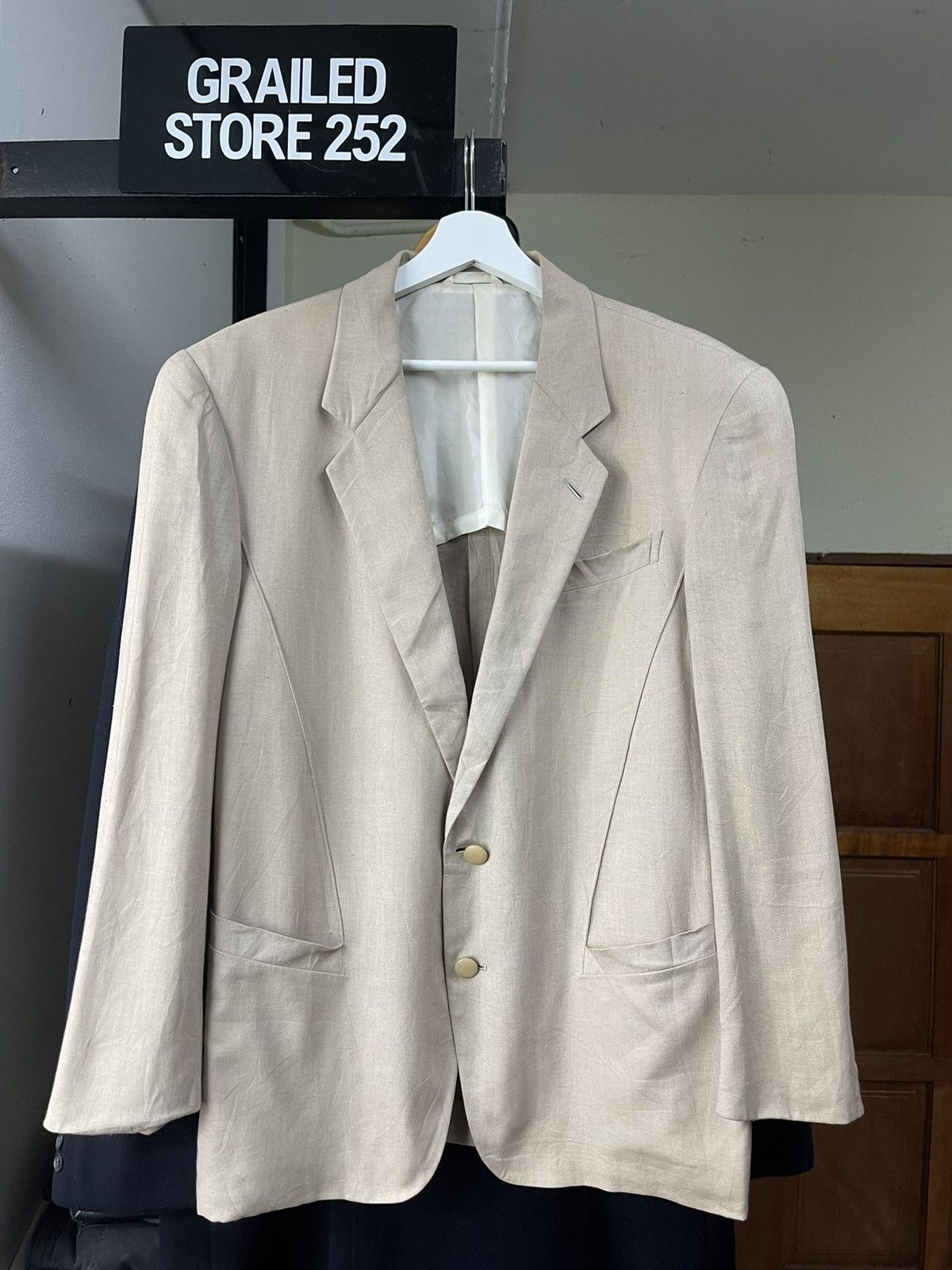 Mugler Vintage 80s Thierry Mugler Beige Pattern Coat Size US L / EU 52-54 / 3 - 2 Thumbnail