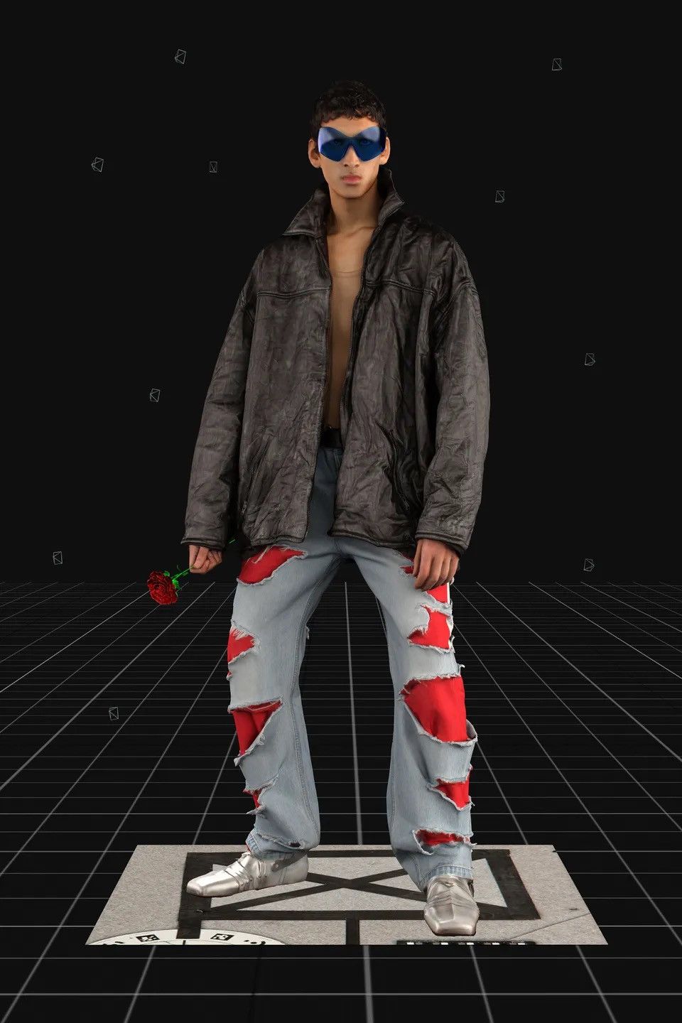 2021 Slashed Hybrid Layer Denim