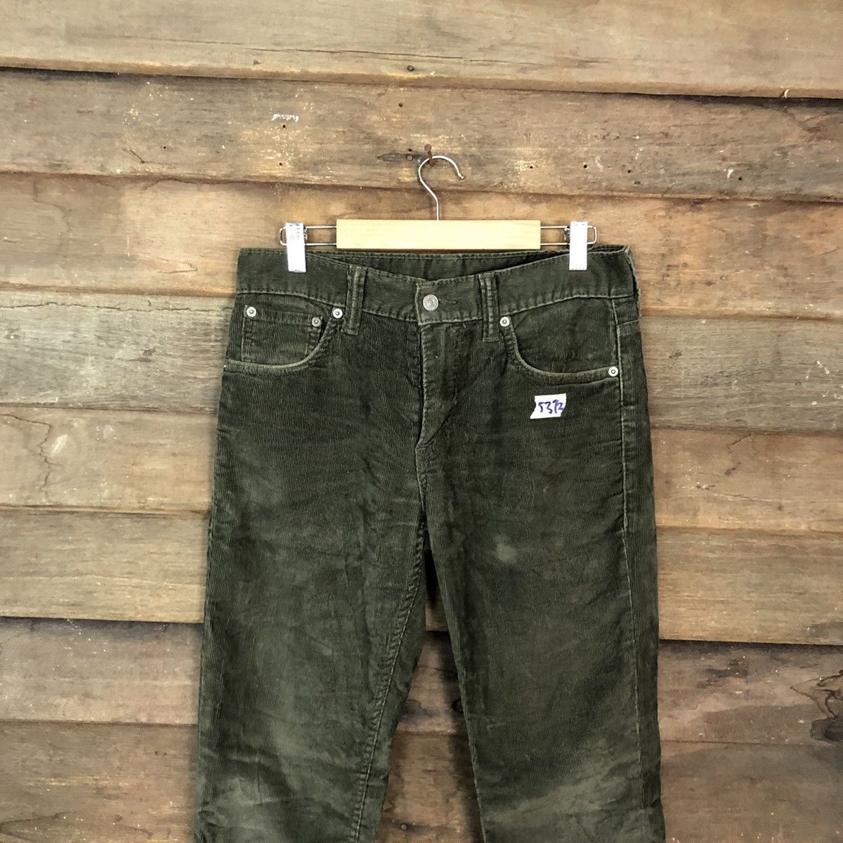 Levi's 511 Levis Strauss Green Corduroy Jeans Pants #5372 Size US 30 / EU 46 - 2 Thumbnail