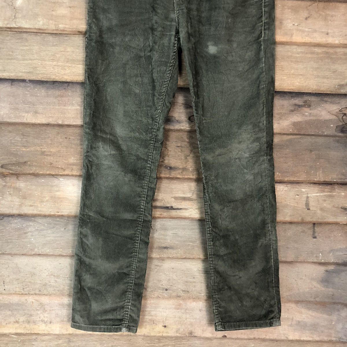 Levi's 511 Levis Strauss Green Corduroy Jeans Pants #5372 Size US 30 / EU 46 - 3 Thumbnail