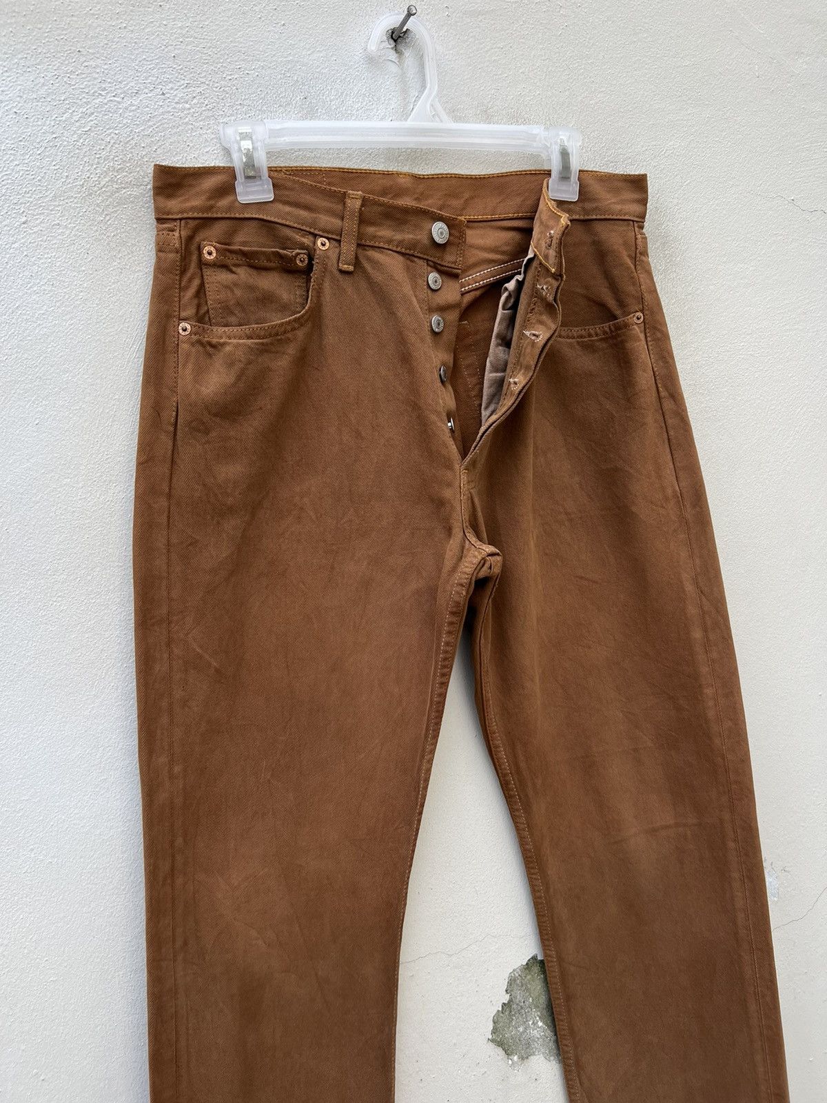 Levi's Vintage 1999 Levi’s 501 Fade Wax Brown Denim Jeans Size US 32 / EU 48 - 8 Thumbnail