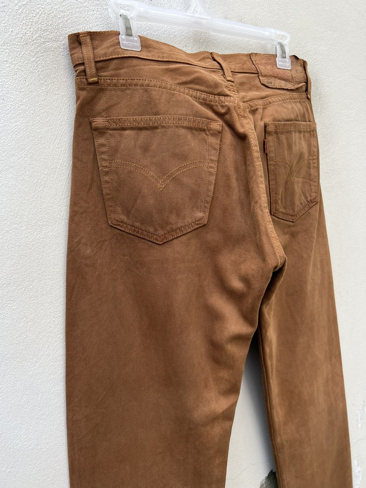 Levi's Vintage 1999 Levi’s 501 Fade Wax Brown Denim Jeans Size US 32 / EU 48 - 15 Thumbnail