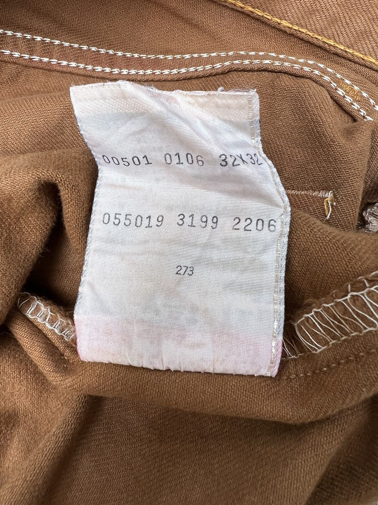 Levi's Vintage 1999 Levi’s 501 Fade Wax Brown Denim Jeans Size US 32 / EU 48 - 21 Thumbnail