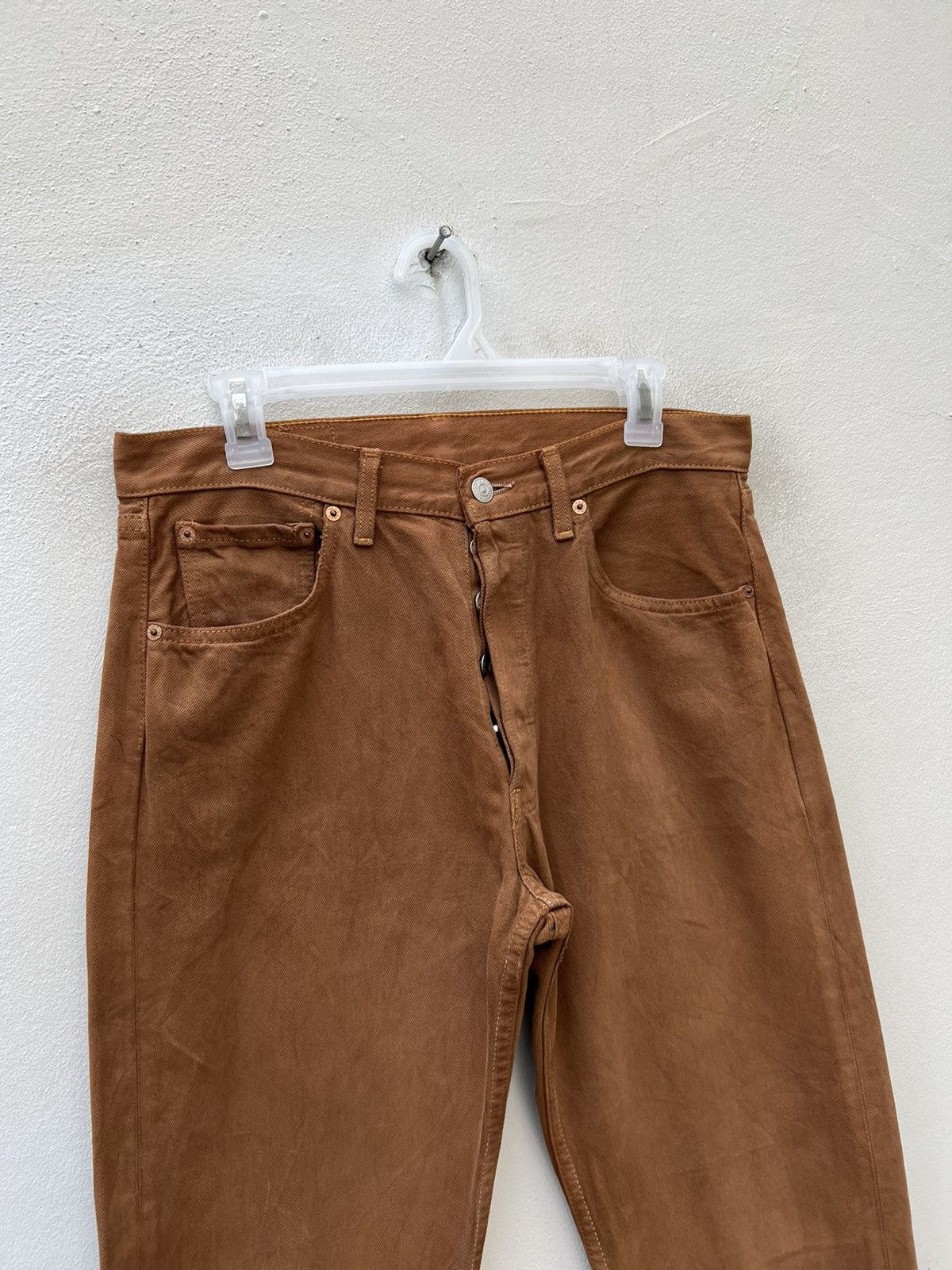 Levi's Vintage 1999 Levi’s 501 Fade Wax Brown Denim Jeans Size US 32 / EU 48 - 7 Thumbnail