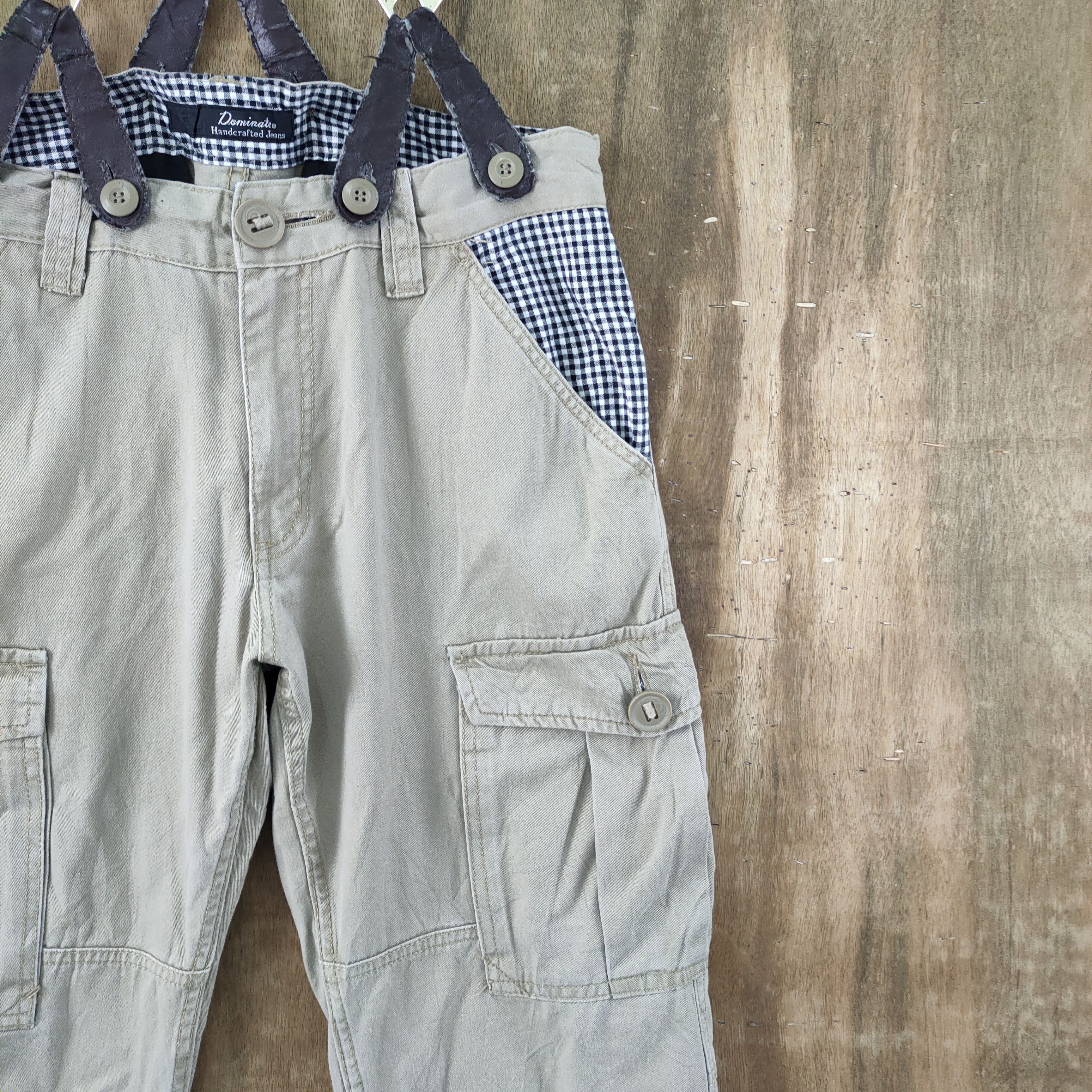 Japanese Brand DOMINATED HANDCRAFTED SUSPENDER CARGO PANTS Size US 32 / EU 48 - 5 Thumbnail
