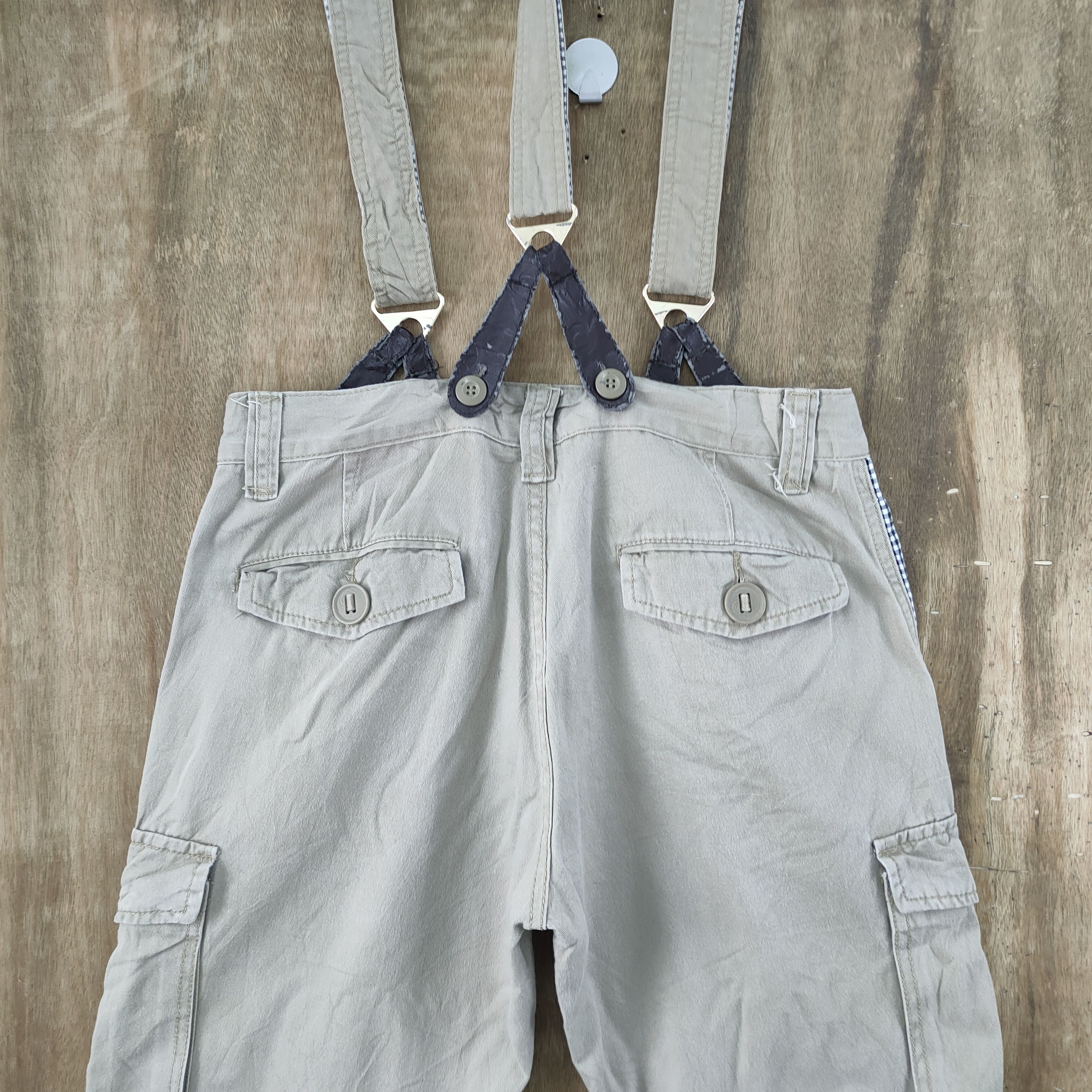 Japanese Brand DOMINATED HANDCRAFTED SUSPENDER CARGO PANTS Size US 32 / EU 48 - 11 Thumbnail