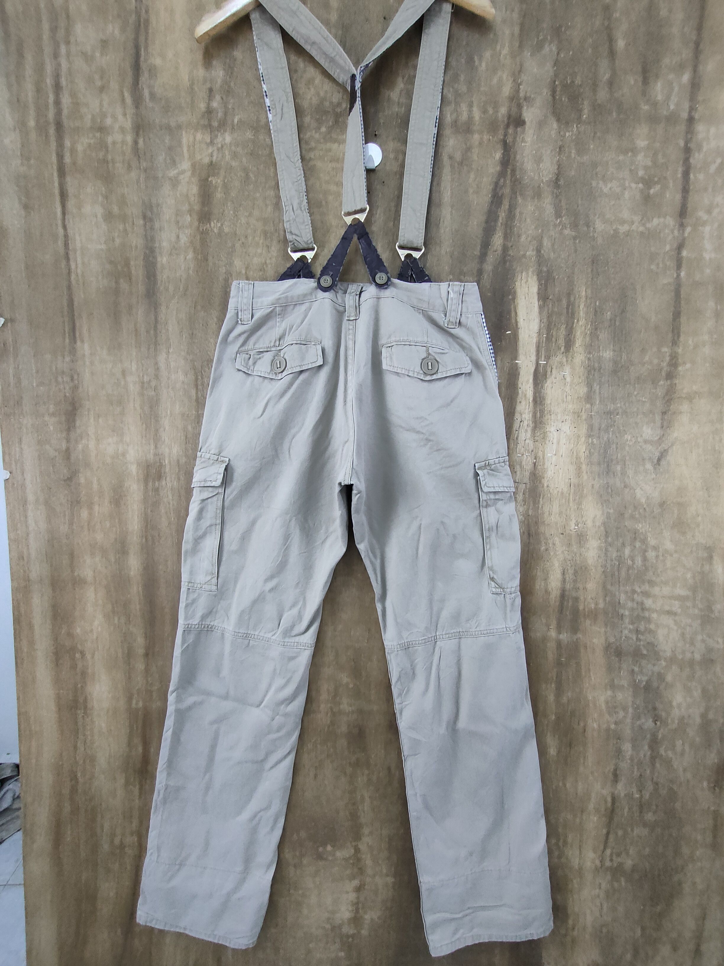 Japanese Brand DOMINATED HANDCRAFTED SUSPENDER CARGO PANTS Size US 32 / EU 48 - 8 Thumbnail