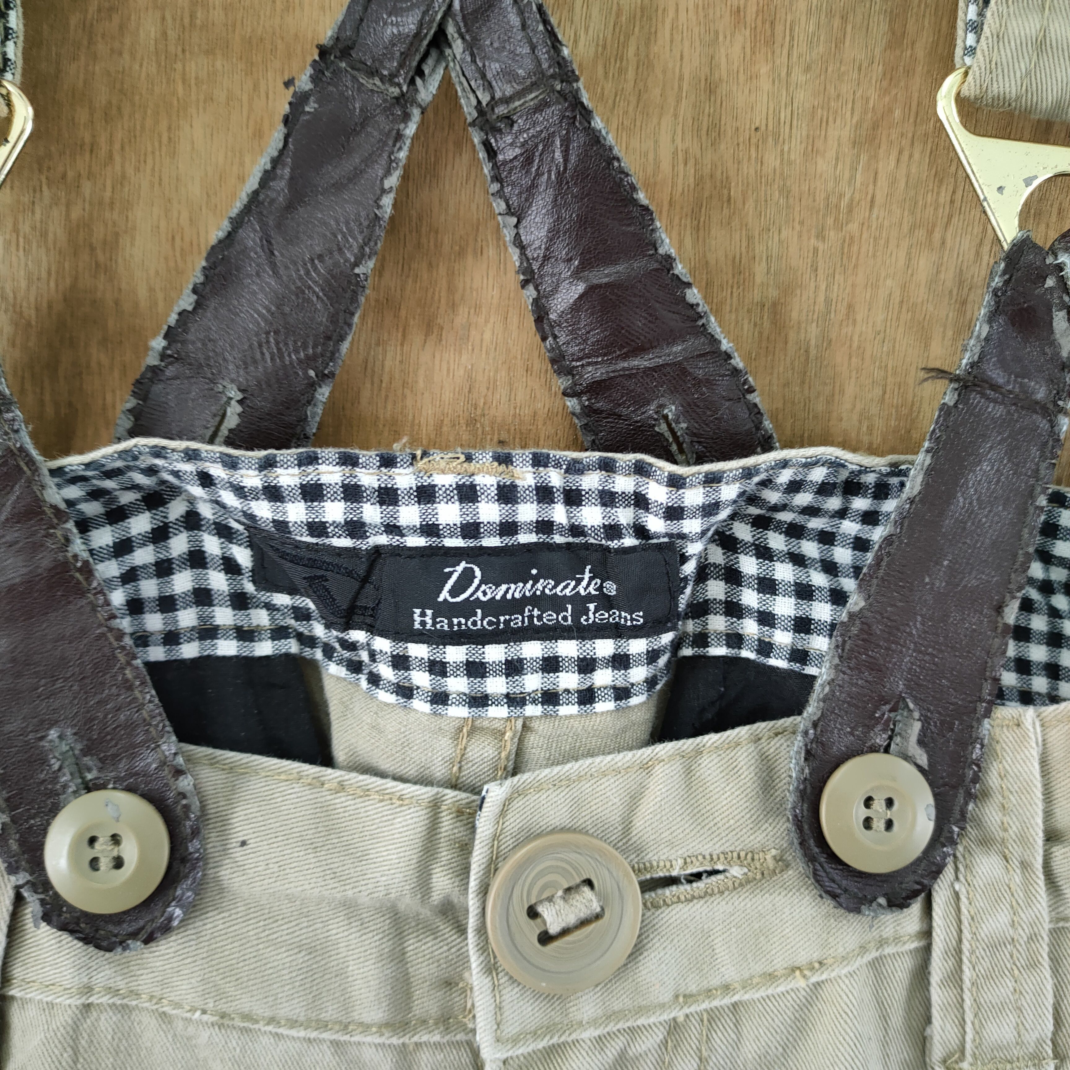 Japanese Brand DOMINATED HANDCRAFTED SUSPENDER CARGO PANTS Size US 32 / EU 48 - 7 Thumbnail