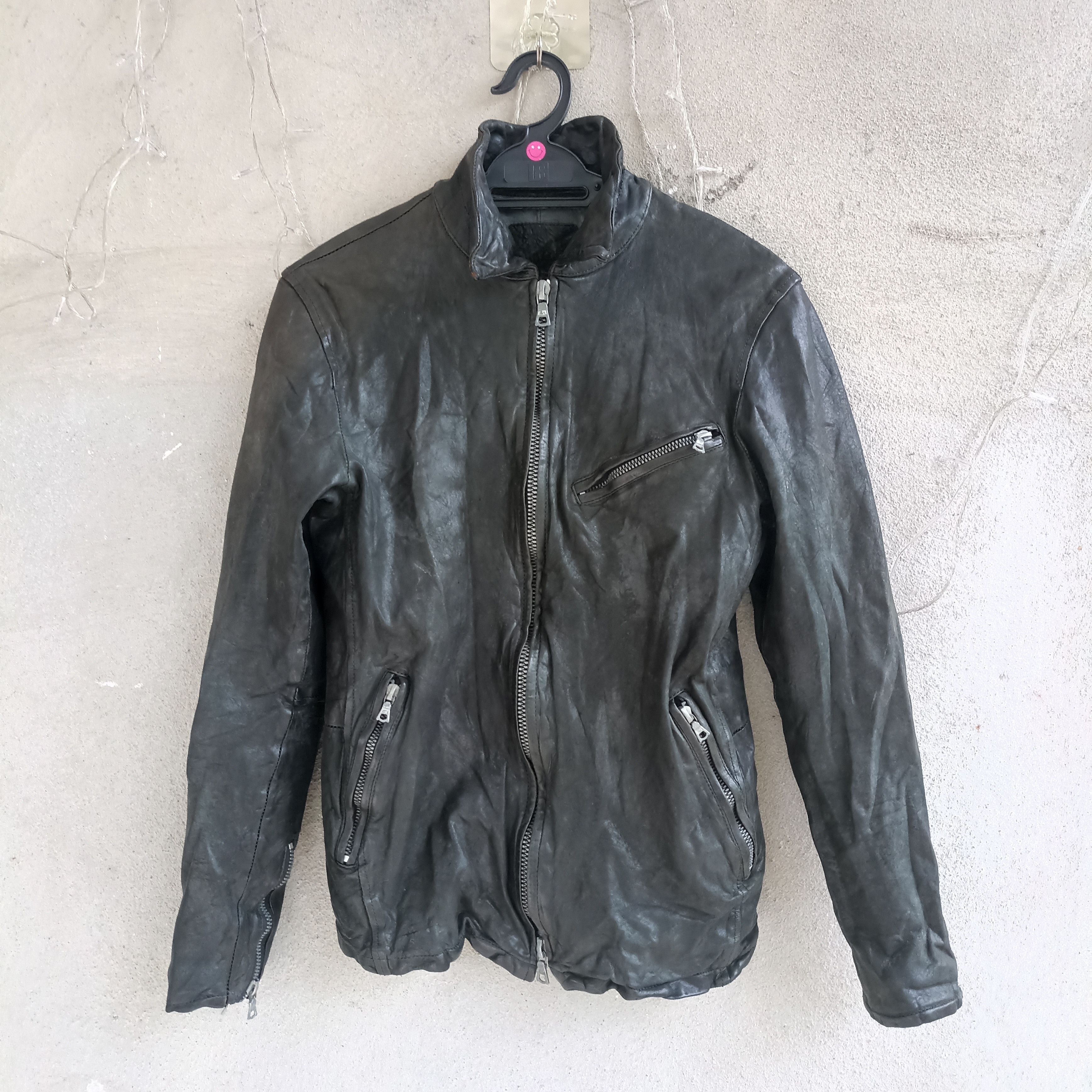 Isamu Katayama Backlash Black Leather Jacket
