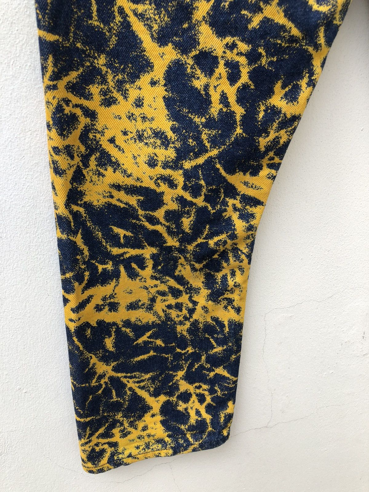 Shellac Vintage Glamdy Japan Abstract Denim Cropped Jeans Size US 31 - 18 Thumbnail
