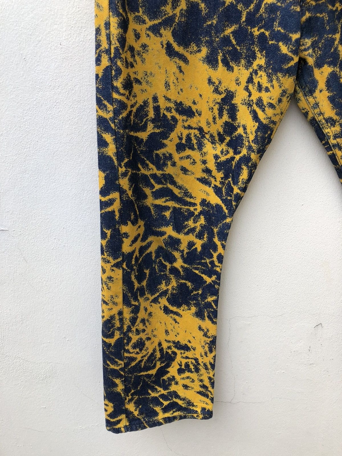 Shellac Vintage Glamdy Japan Abstract Denim Cropped Jeans Size US 31 - 11 Thumbnail