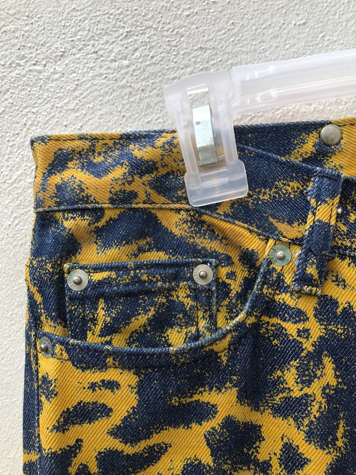 Shellac Vintage Glamdy Japan Abstract Denim Cropped Jeans Size US 31 - 9 Thumbnail