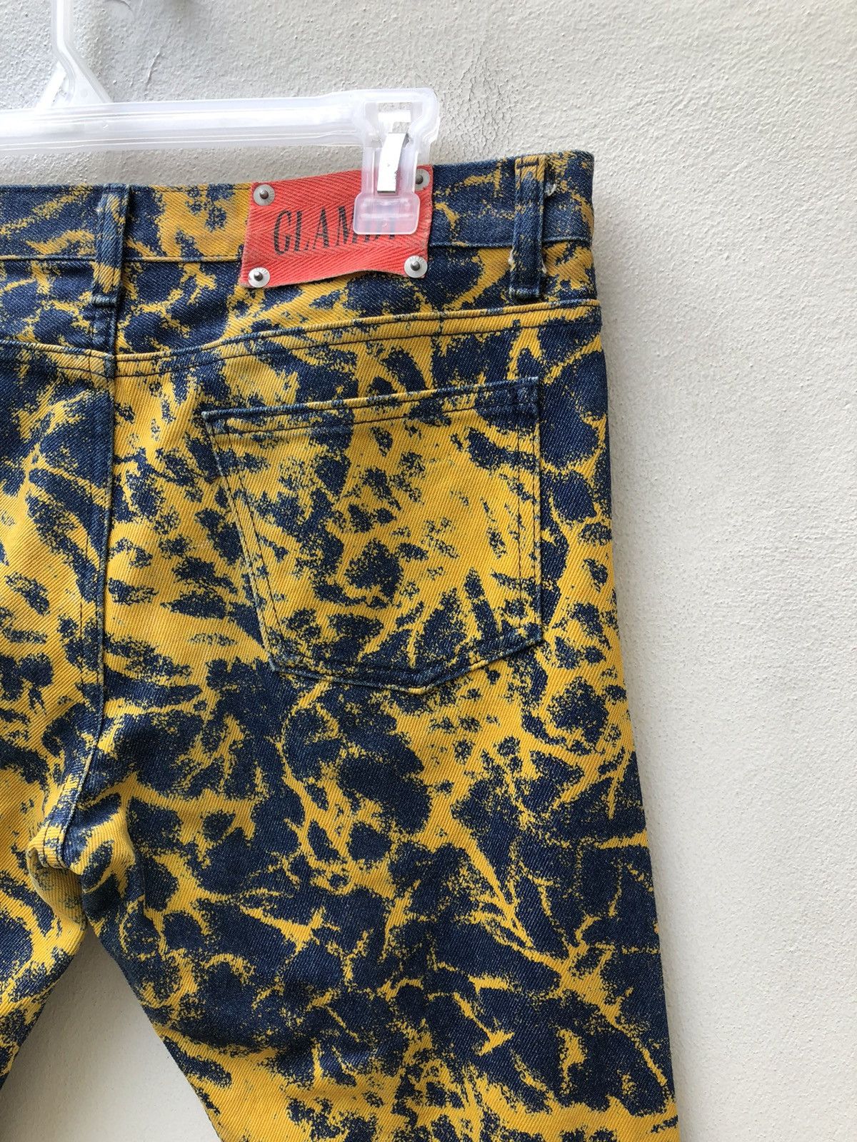 Shellac Vintage Glamdy Japan Abstract Denim Cropped Jeans Size US 31 - 19 Thumbnail