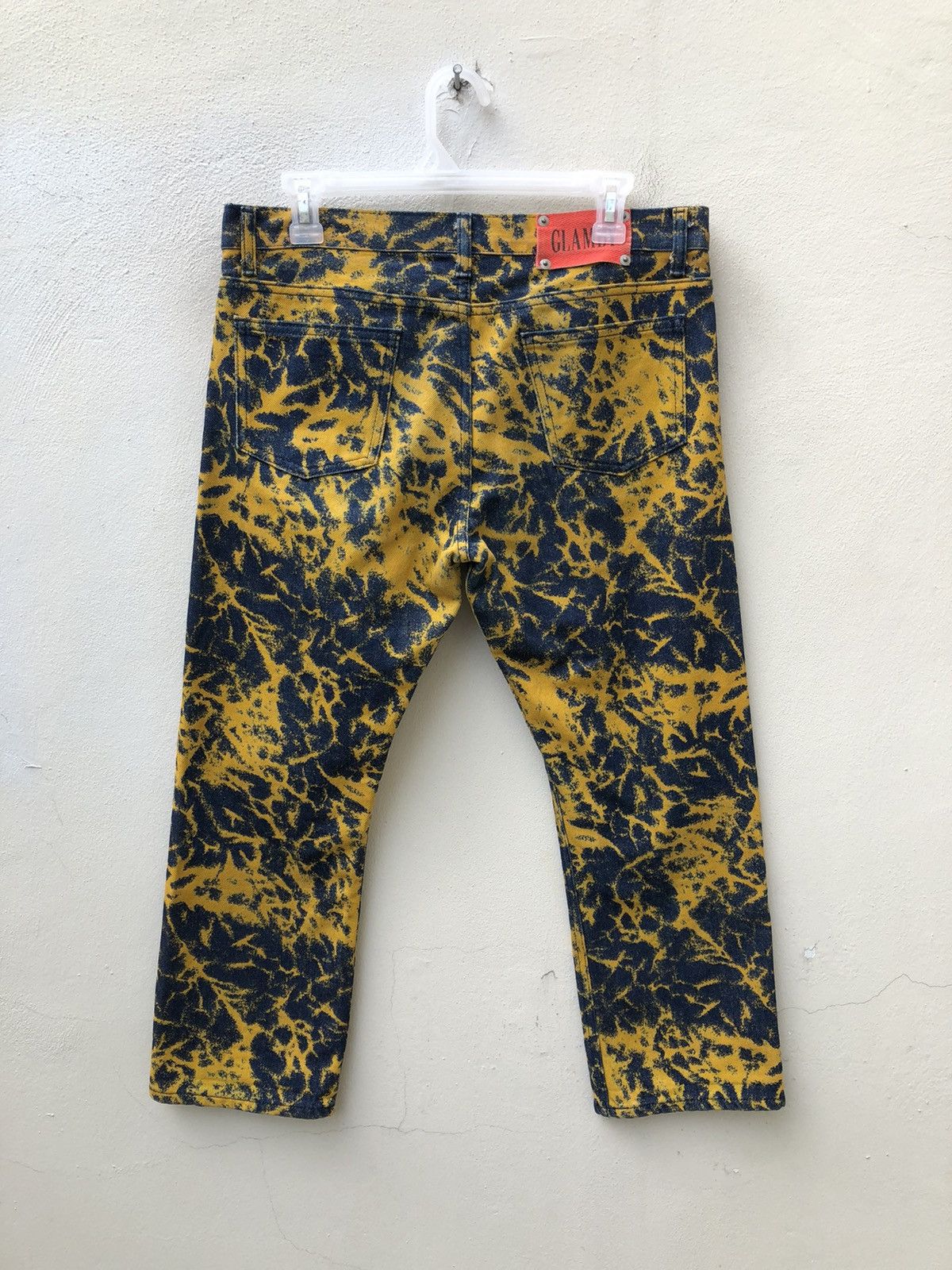 Shellac Vintage Glamdy Japan Abstract Denim Cropped Jeans Size US 31 - 15 Thumbnail