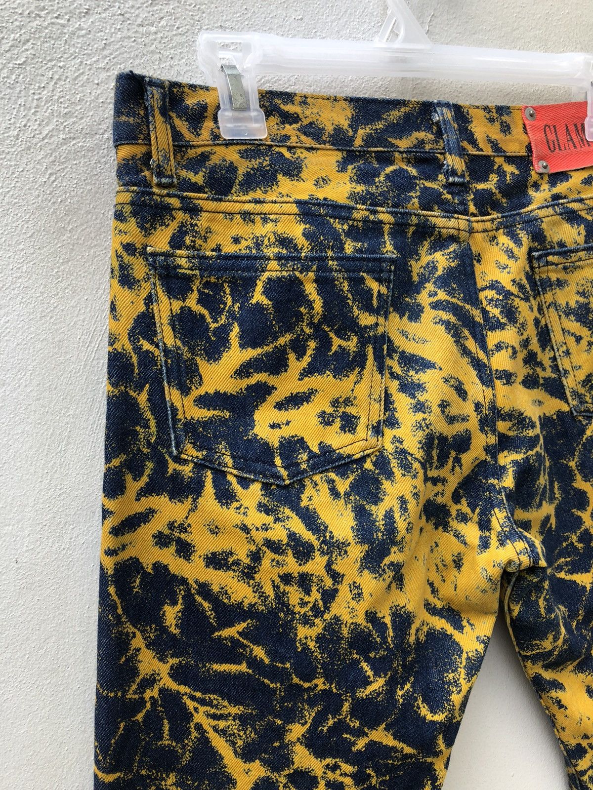Shellac Vintage Glamdy Japan Abstract Denim Cropped Jeans Size US 31 - 17 Thumbnail