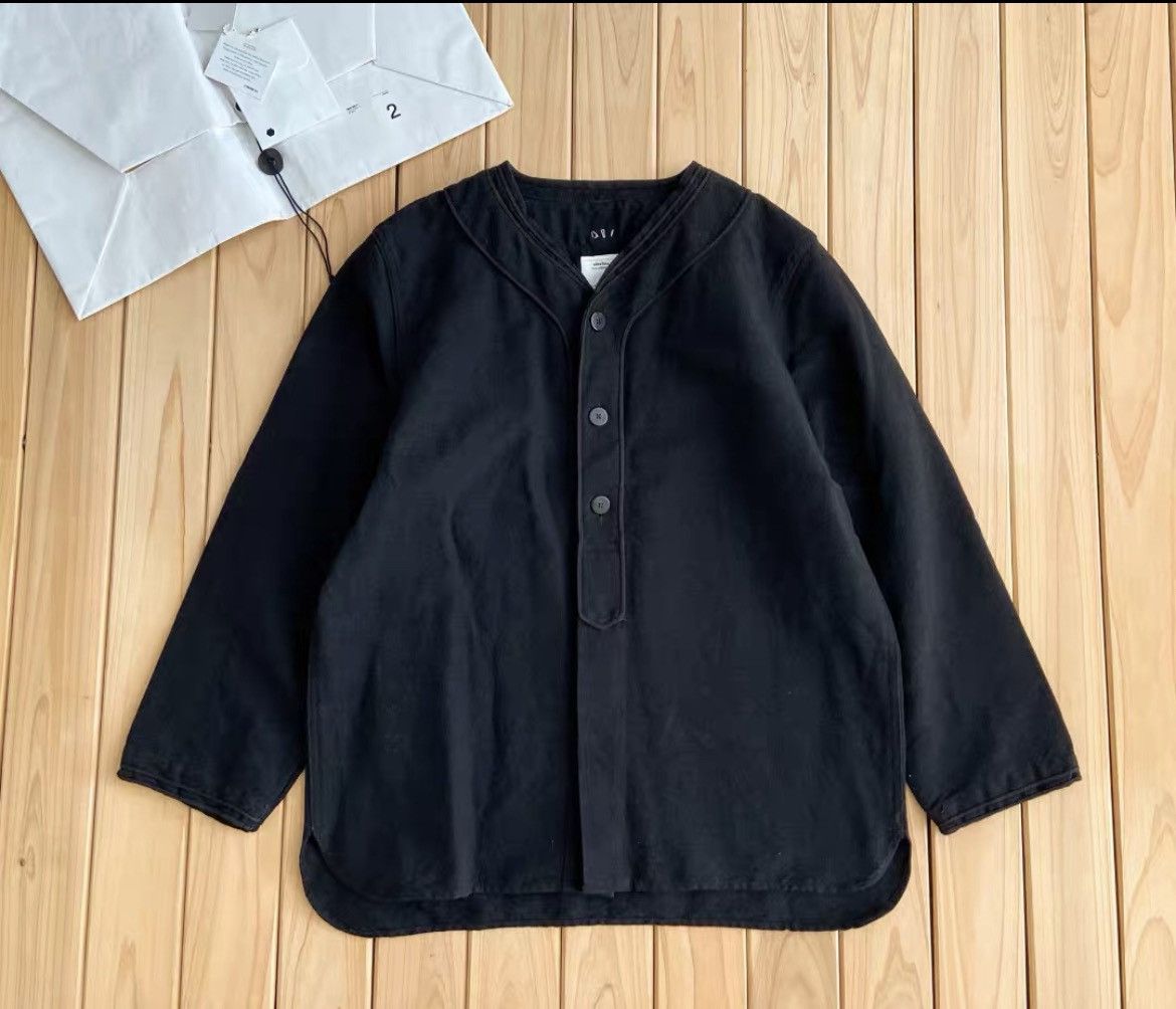 image of Visvim Dugout Flax Shirt in Blue, Men's (Size Medium)