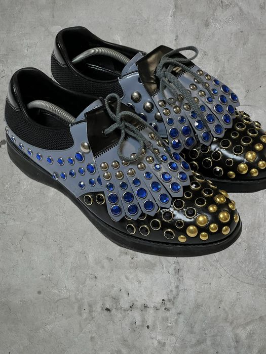 Prada rhinestone shoes hotsell