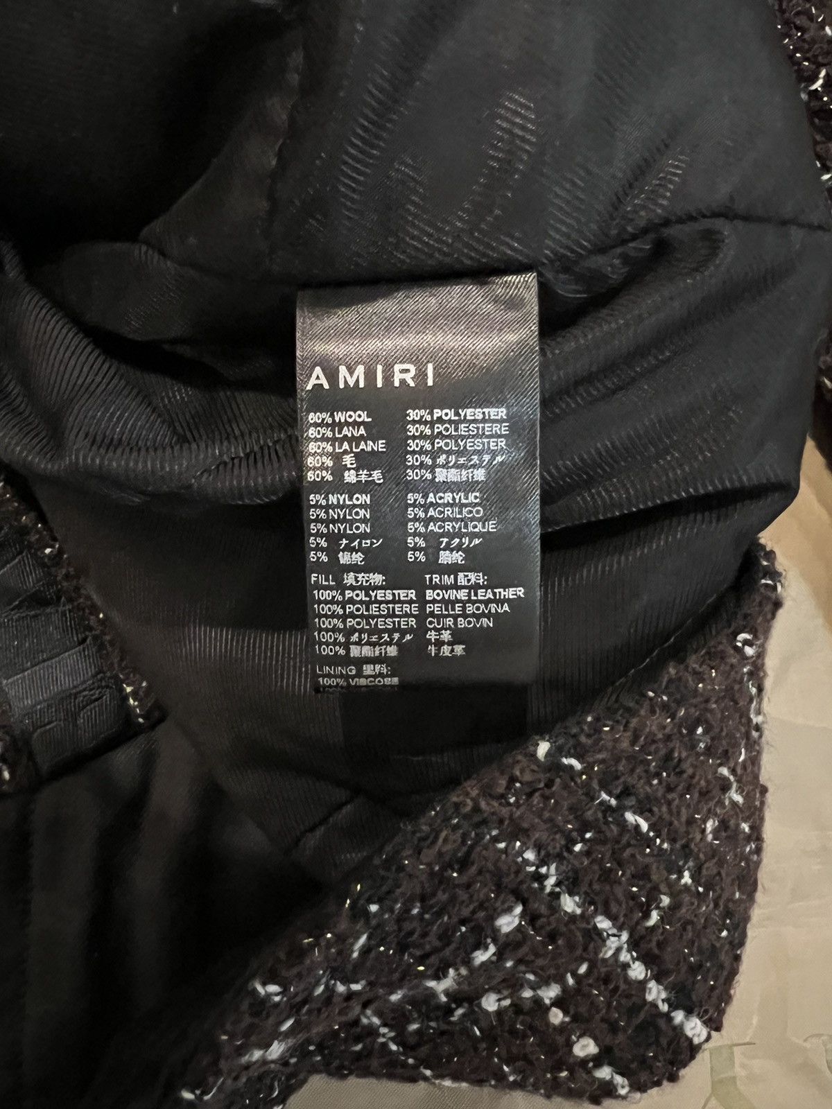 Amiri AMIRI Boucle Padded Overshirt Brown size Xl Size US XL / EU 56 / 4 - 5 Thumbnail