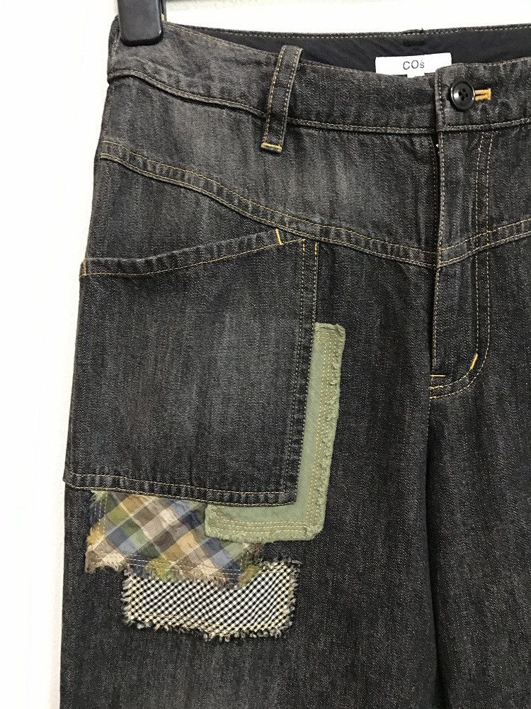 image of Designer Co's Made In Japan Baggy Patchwork Cropped Denim Pant, Men's (Size 30)