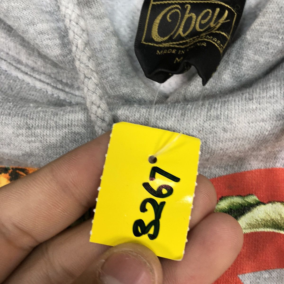 Obey DL Obey OG flora Japan Grey Hoodies #3267 Size US M / EU 48-50 / 2 - 12 Thumbnail