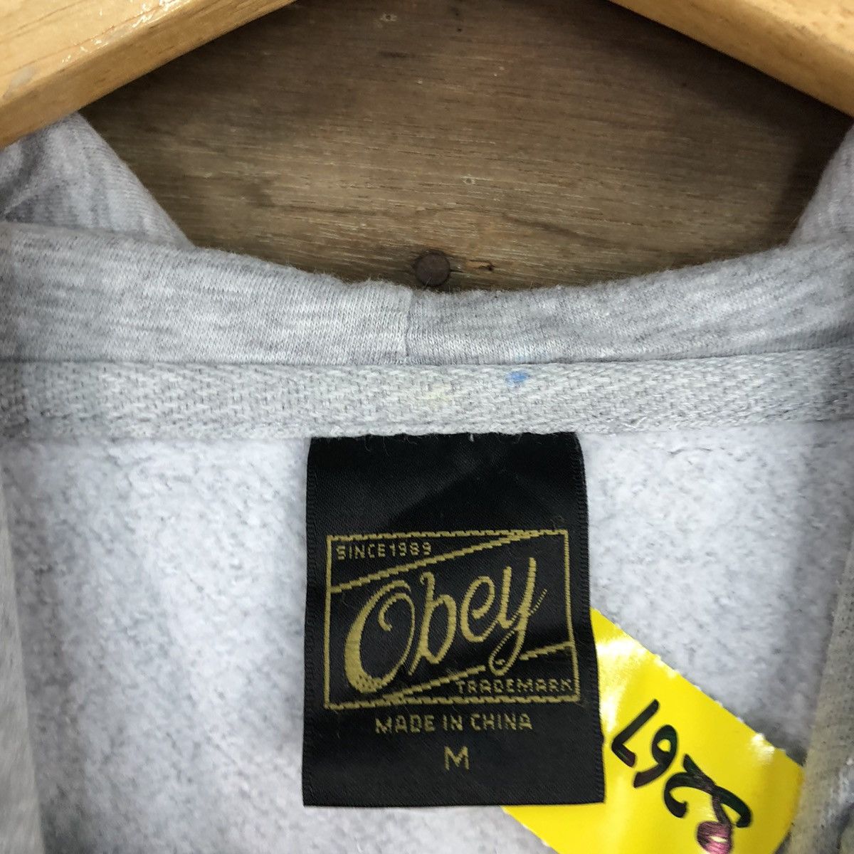 Obey DL Obey OG flora Japan Grey Hoodies #3267 Size US M / EU 48-50 / 2 - 11 Thumbnail