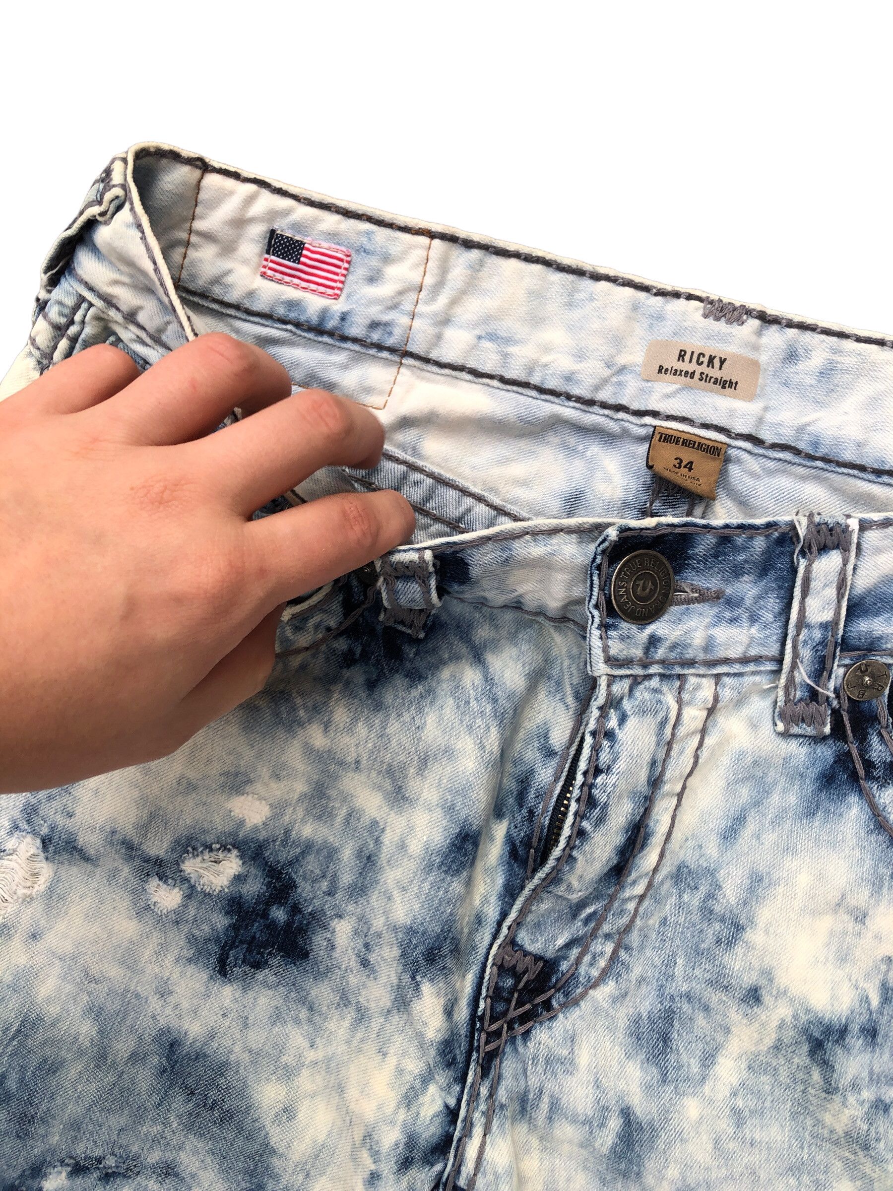 True Religion × Vintage Vintage True Religion Jeans Size 34 RICKY SUPER T Blue Size US 34 / EU 50 - 8 Thumbnail