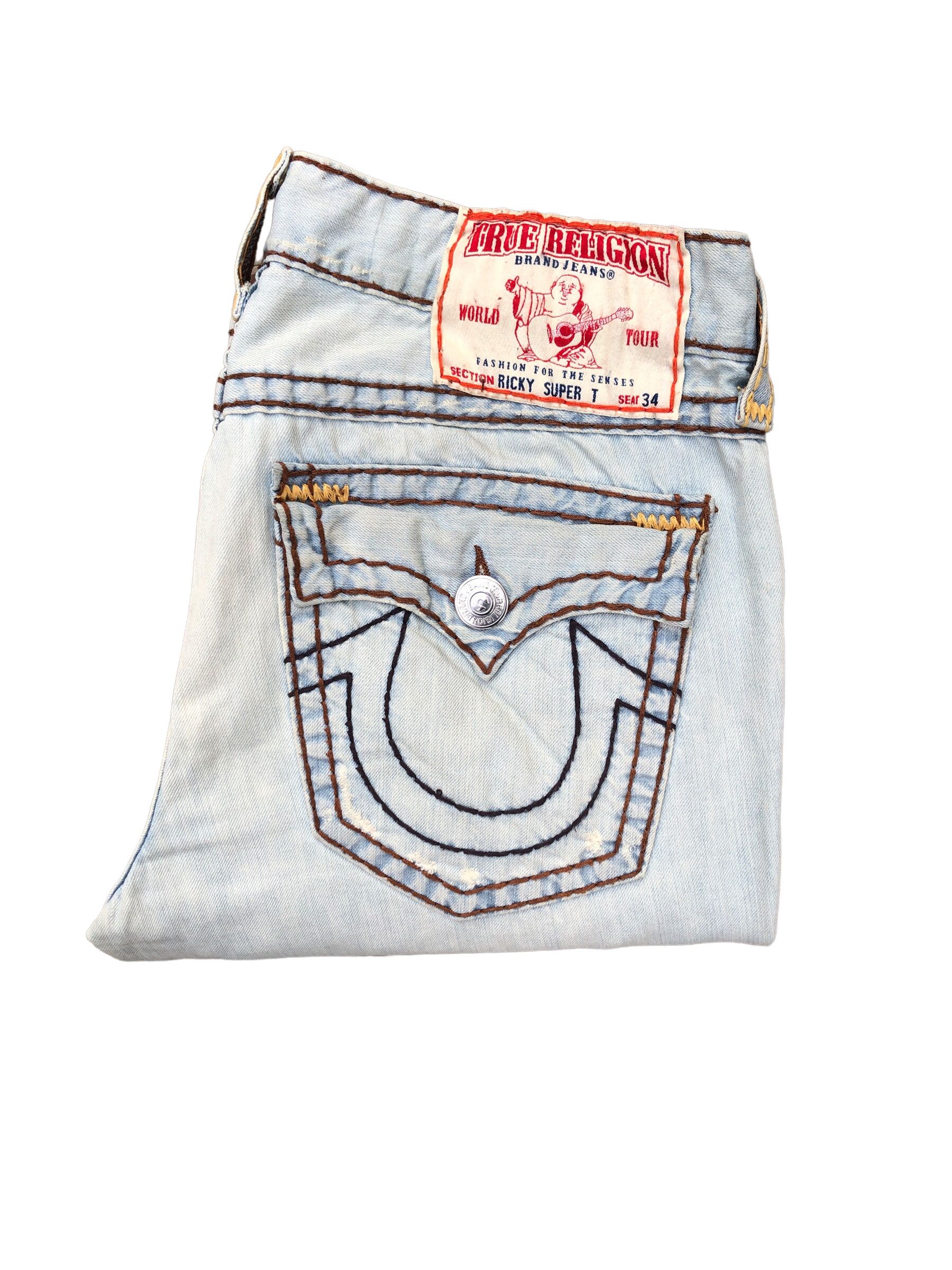 True Religion × Vintage Vintage True Religion Jeans Size 36 RICKY SUPER T Blue Size US 36 / EU 52 - 2 Thumbnail