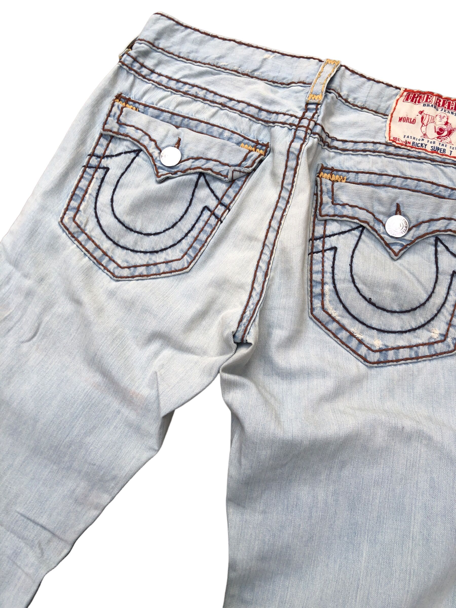 True Religion × Vintage Vintage True Religion Jeans Size 36 RICKY SUPER T Blue Size US 36 / EU 52 - 5 Thumbnail