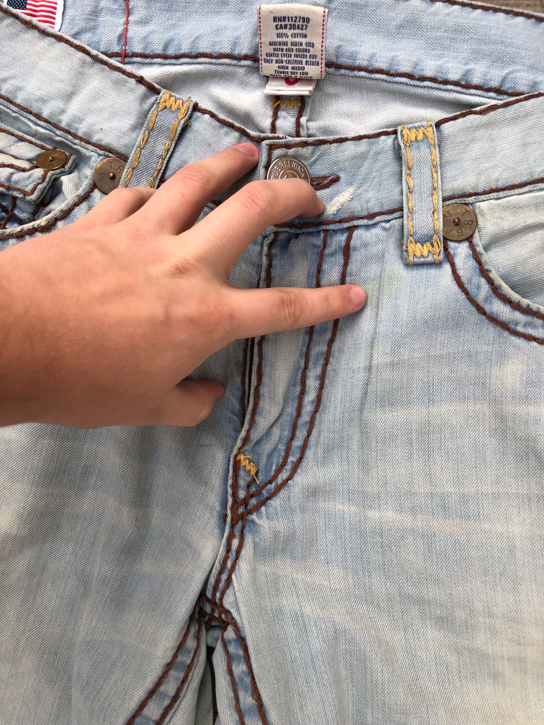 True Religion × Vintage Vintage True Religion Jeans Size 36 RICKY SUPER T Blue Size US 36 / EU 52 - 9 Thumbnail